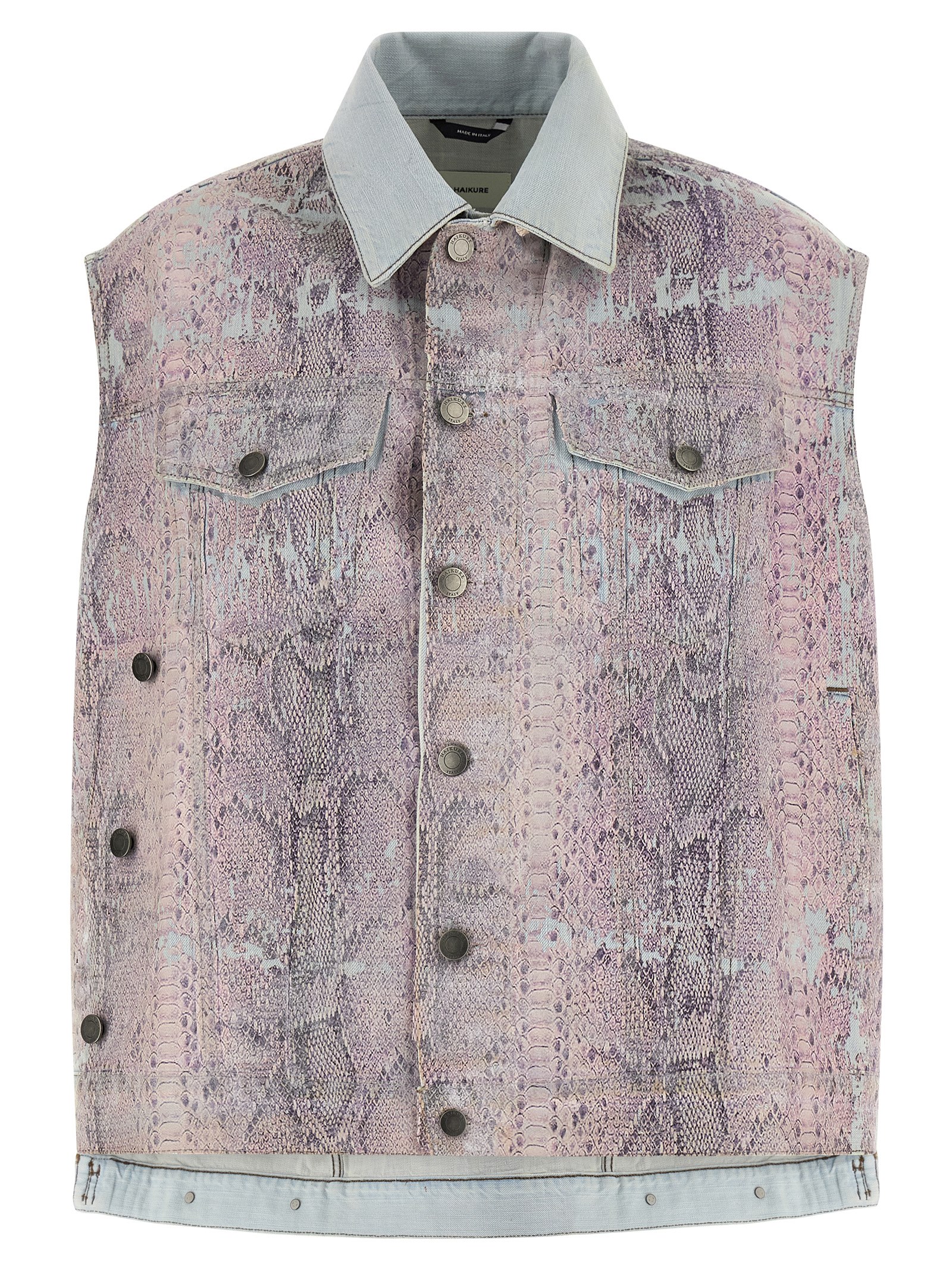 Multicolor Polyester Sleeveless Jacket