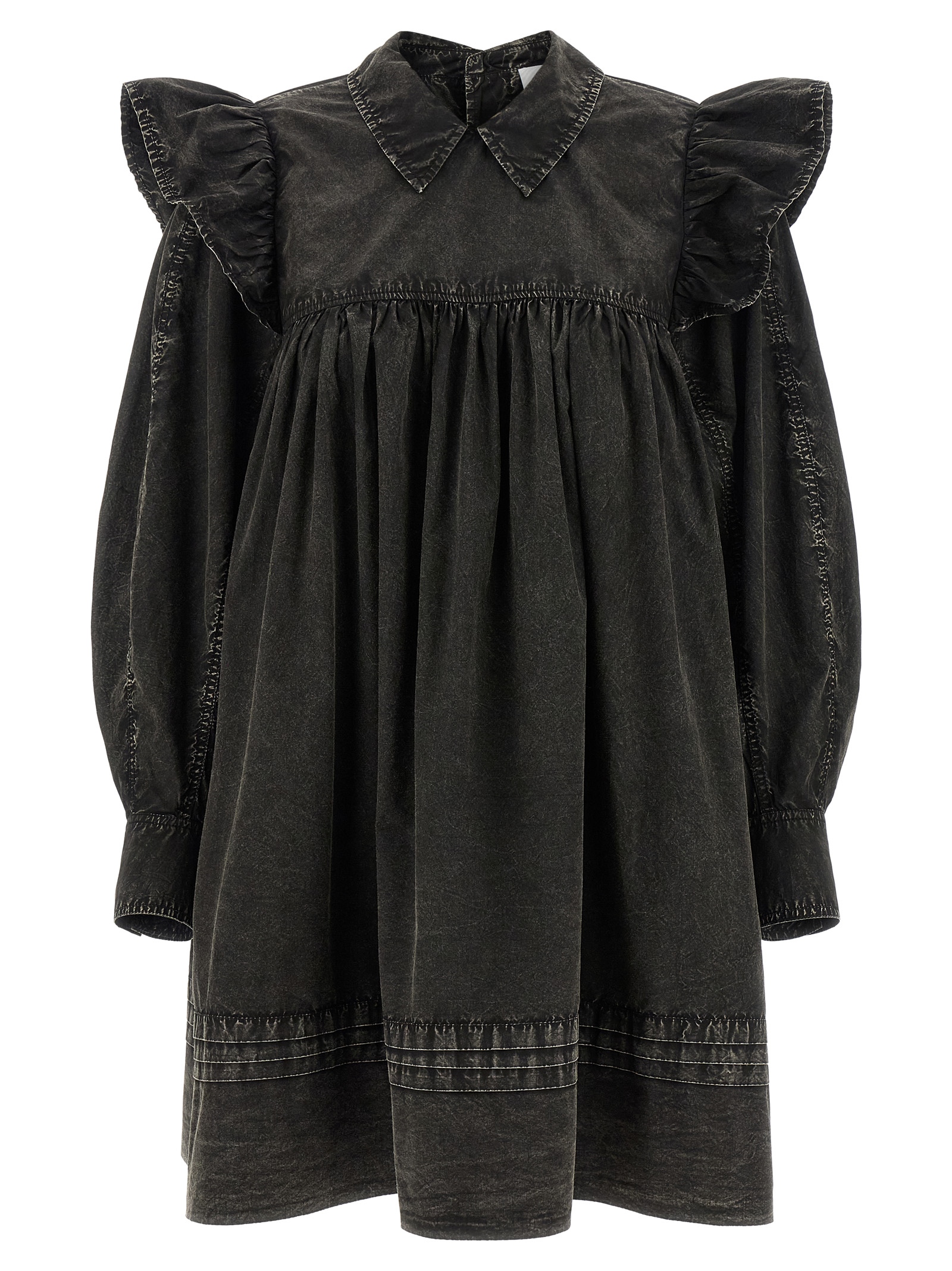 Black Organic Cotton Short Dress