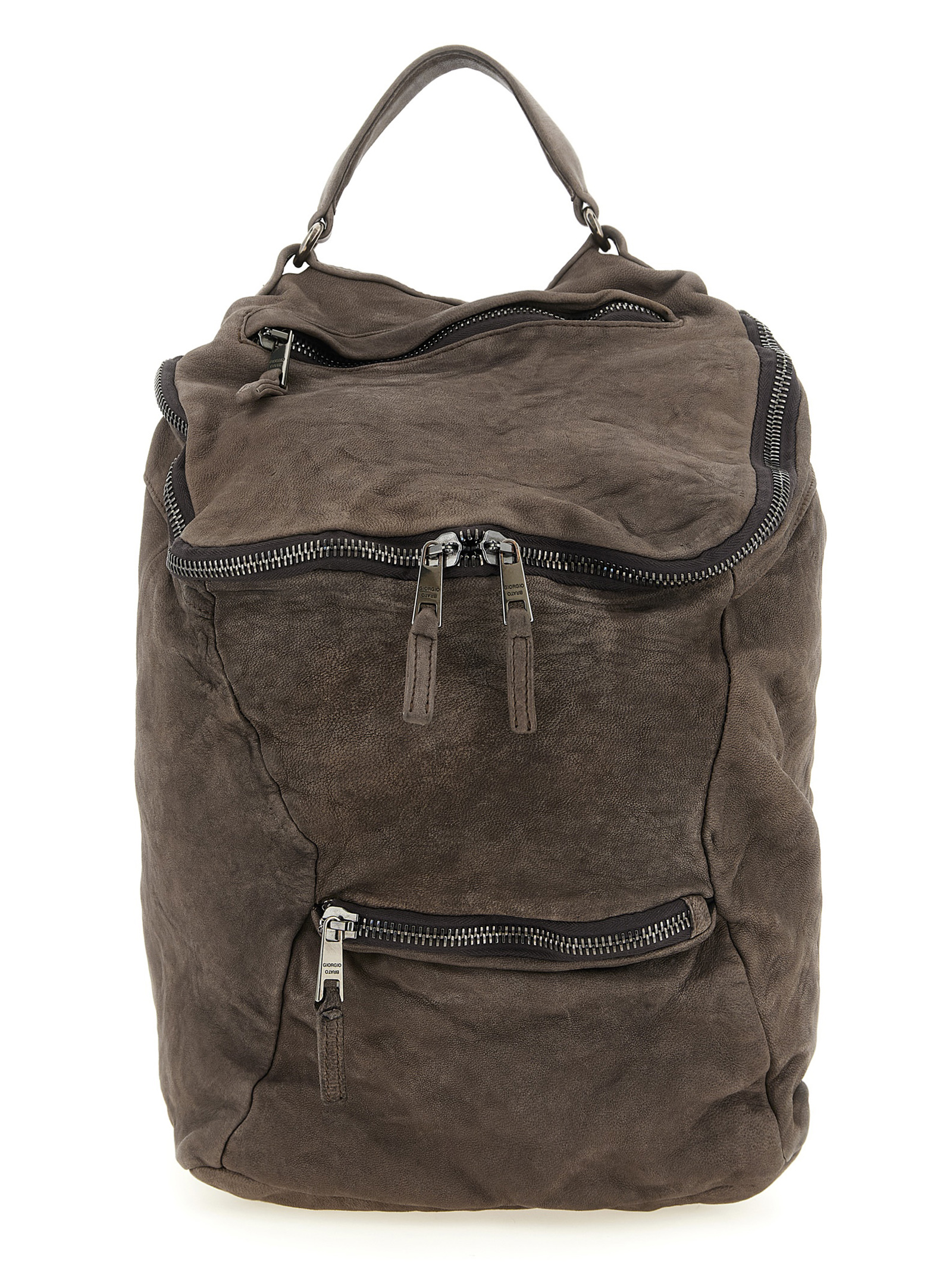 Brown Lamb Leather Backpack