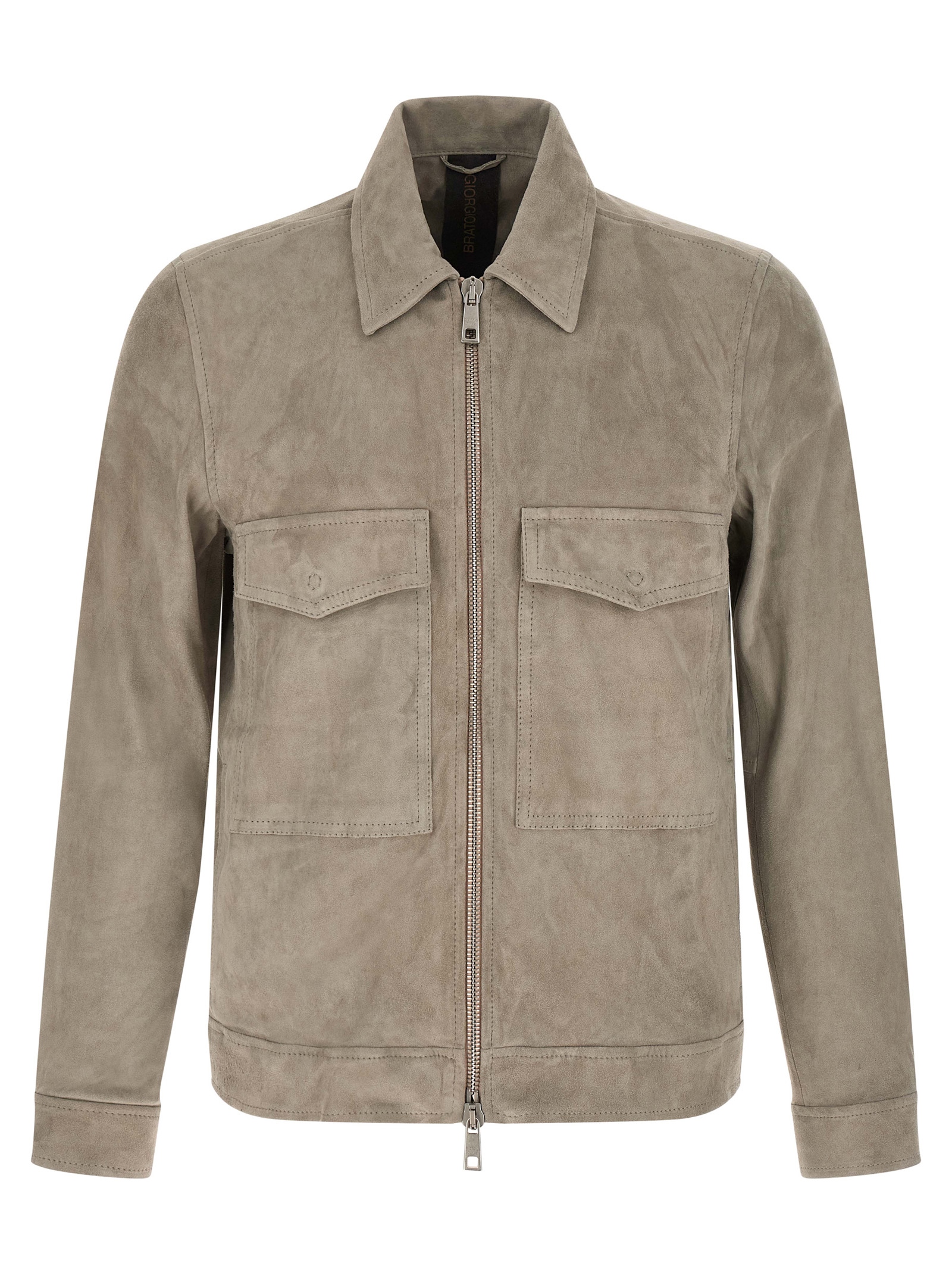 Gray Lamb Leather Leather Jacket