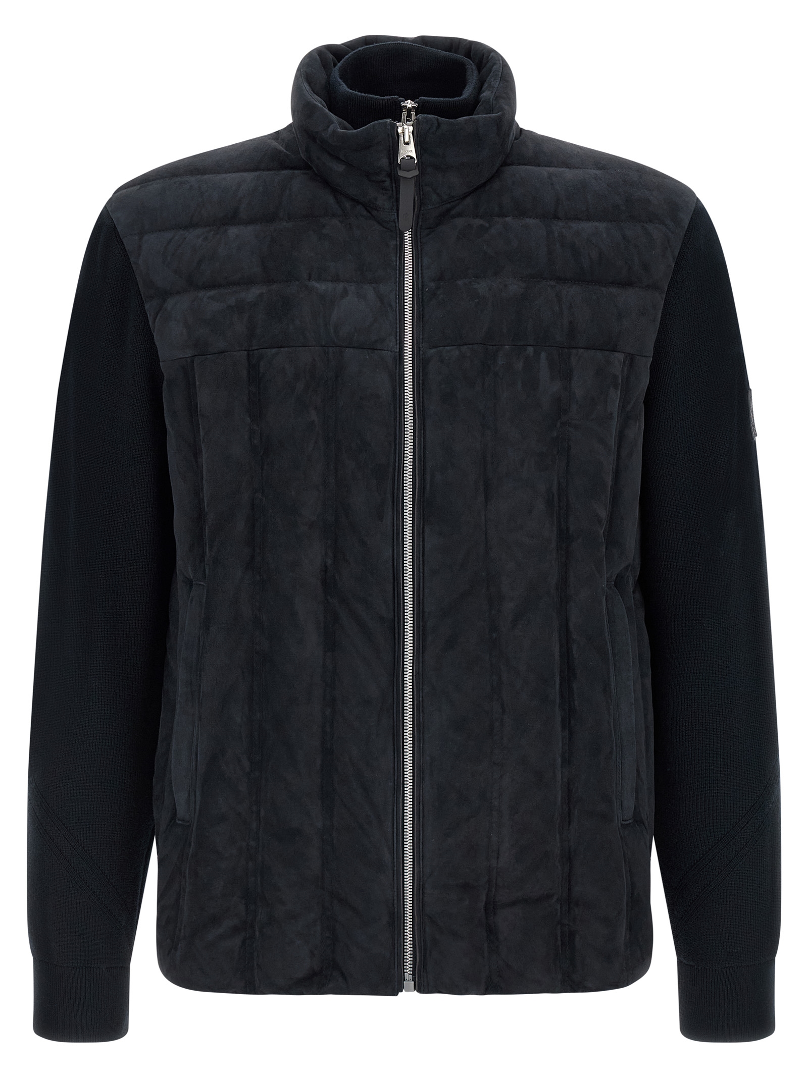 Blue Virgin Wool Full-Length Jacket