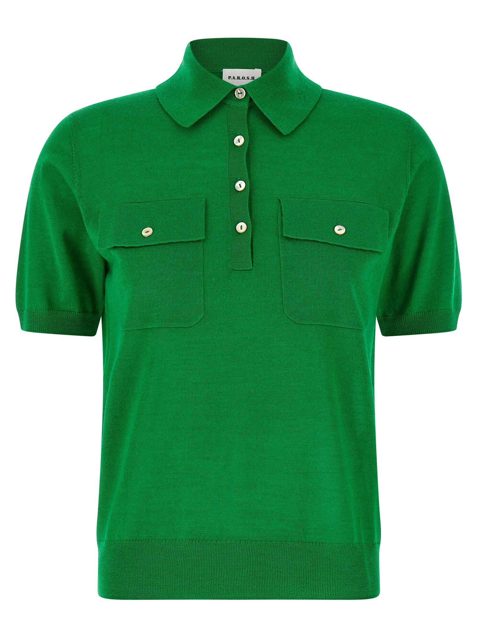 Bicolor Wool Polo Shirt