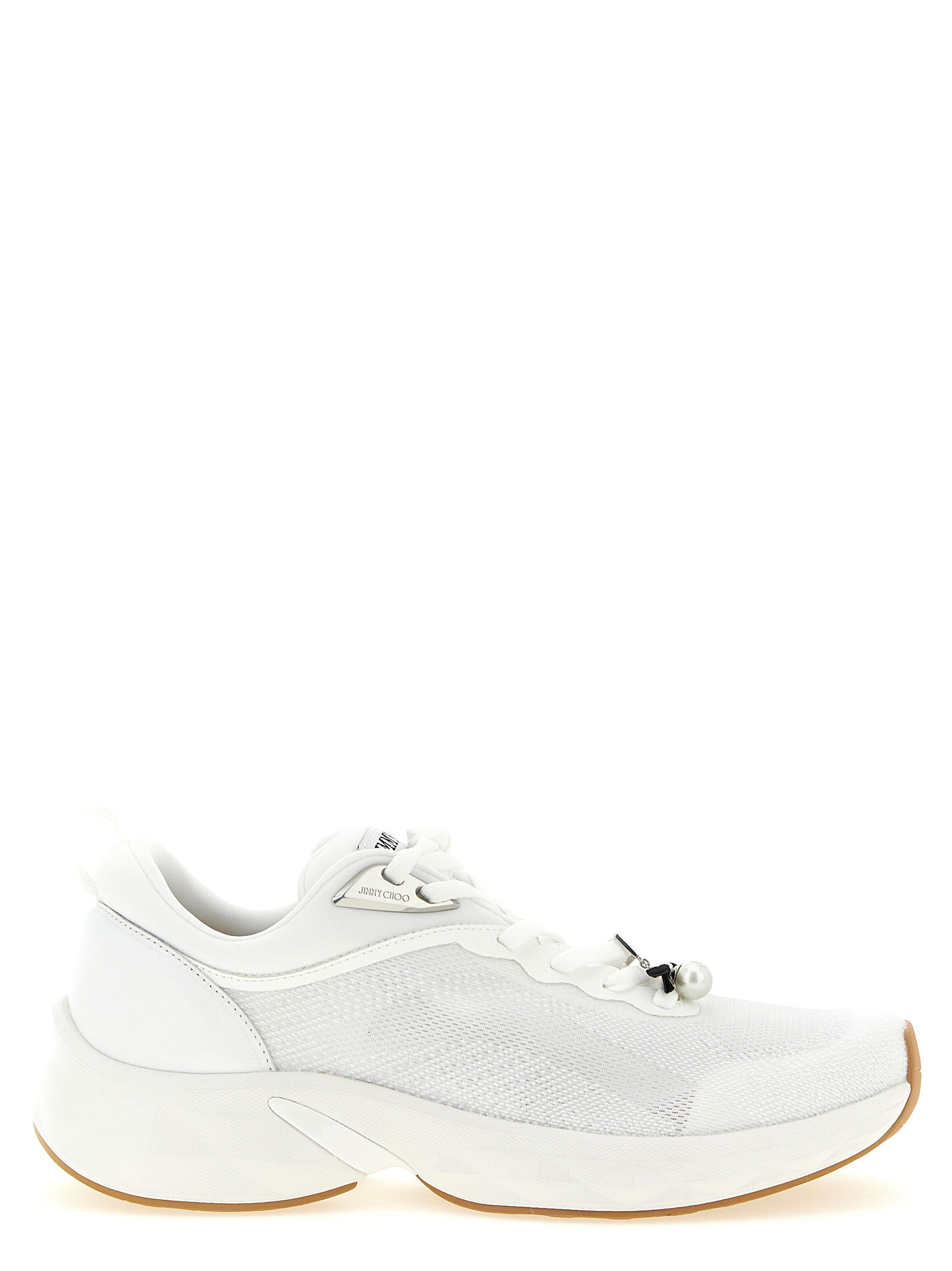 White Tencel Athletic Sneakers