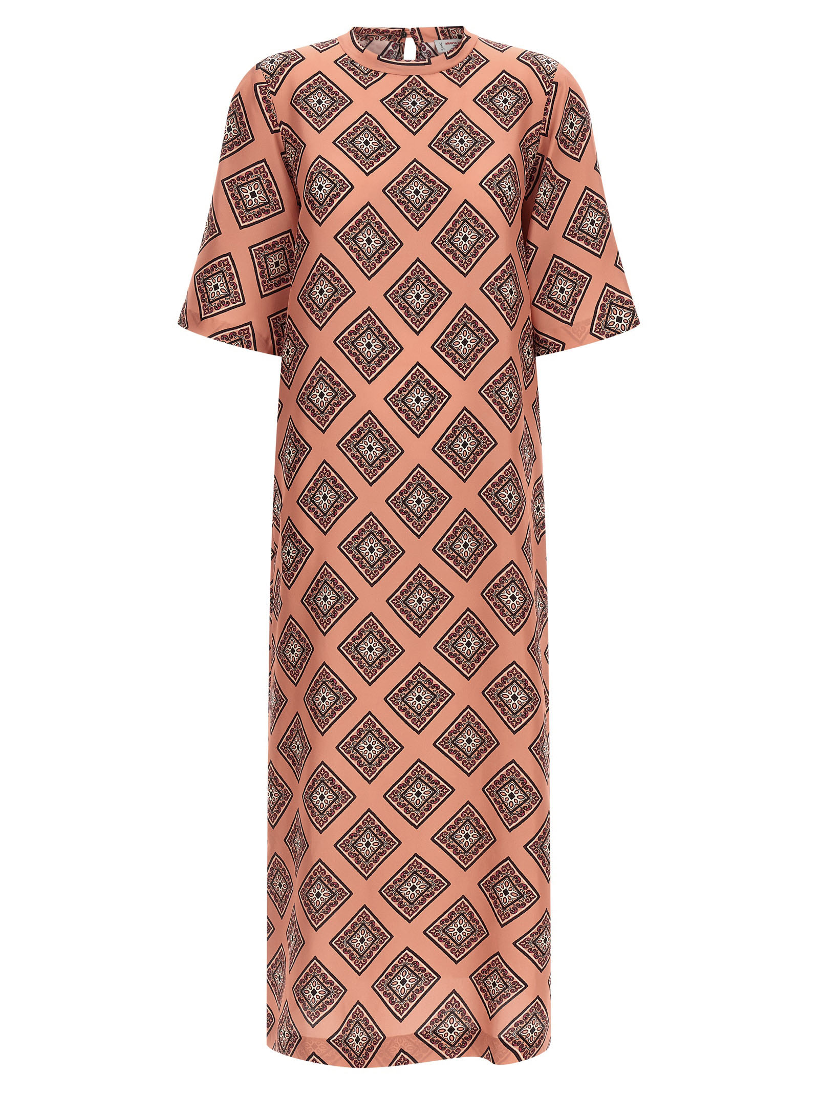 Multicolor Silk Long Dress
