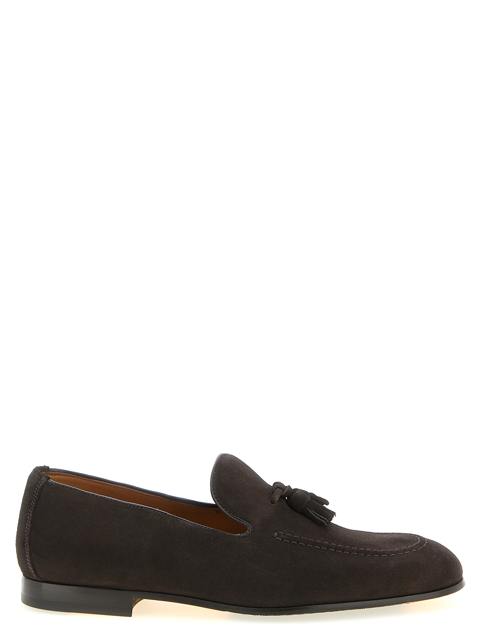 Brown Calfskin Slip-On Loafers
