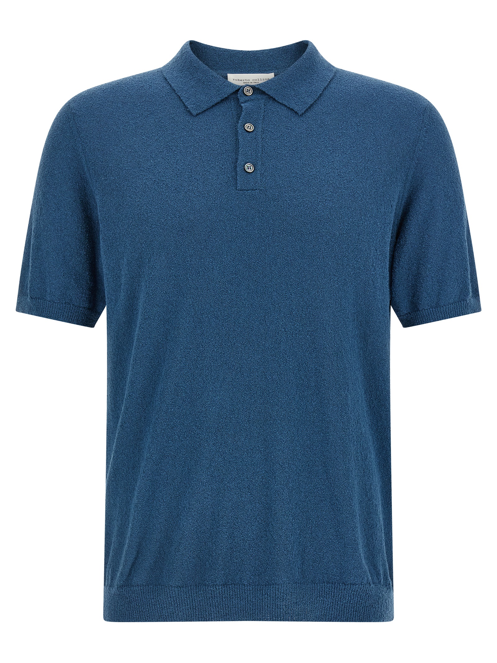 Blue Cotton Polo Shirt