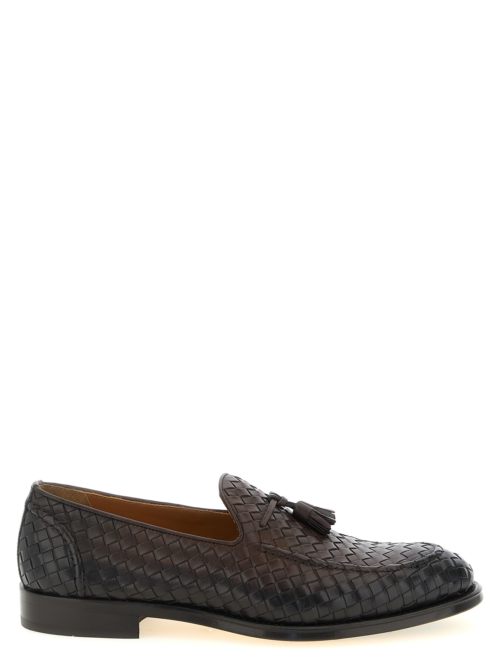 Brown Calfskin Slip-On Loafers