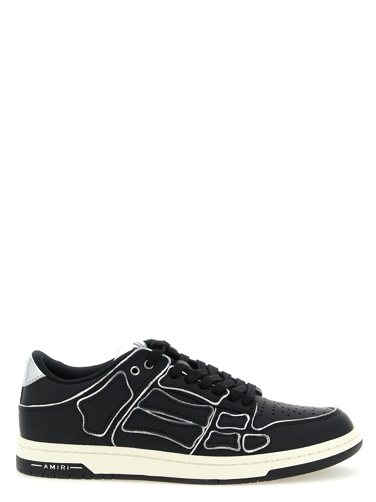 Black Cowhide Low Top Sneakers