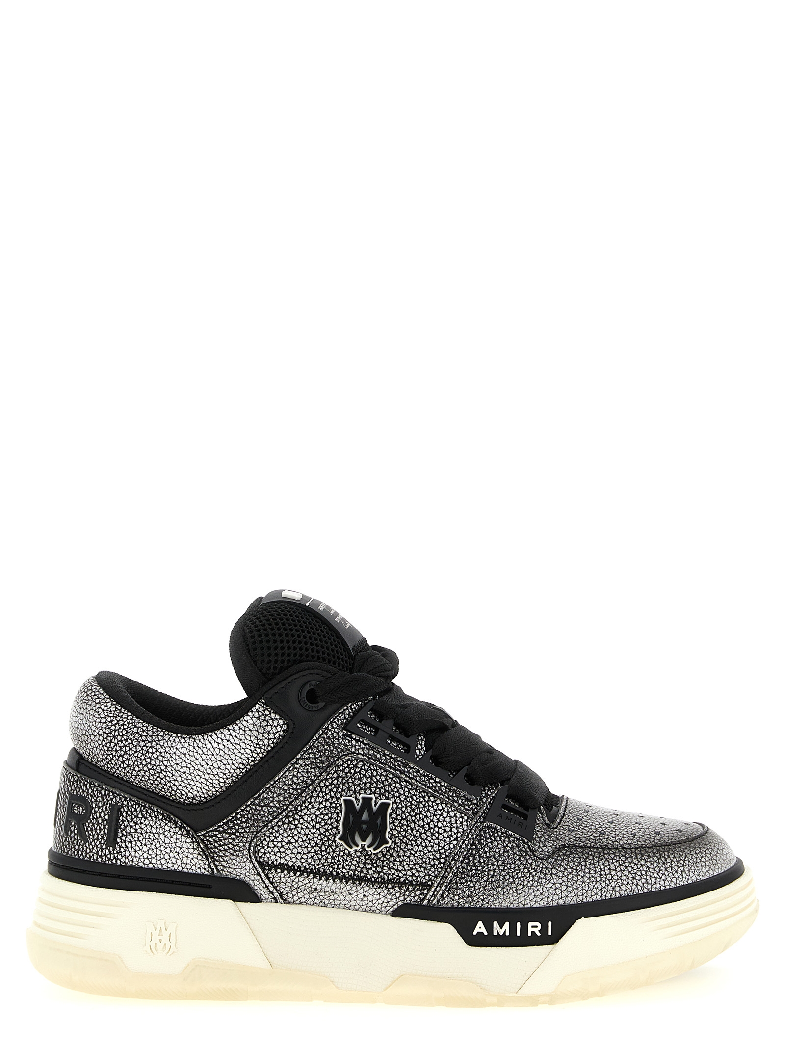 Gray Bovine Leather Chunky Sneakers
