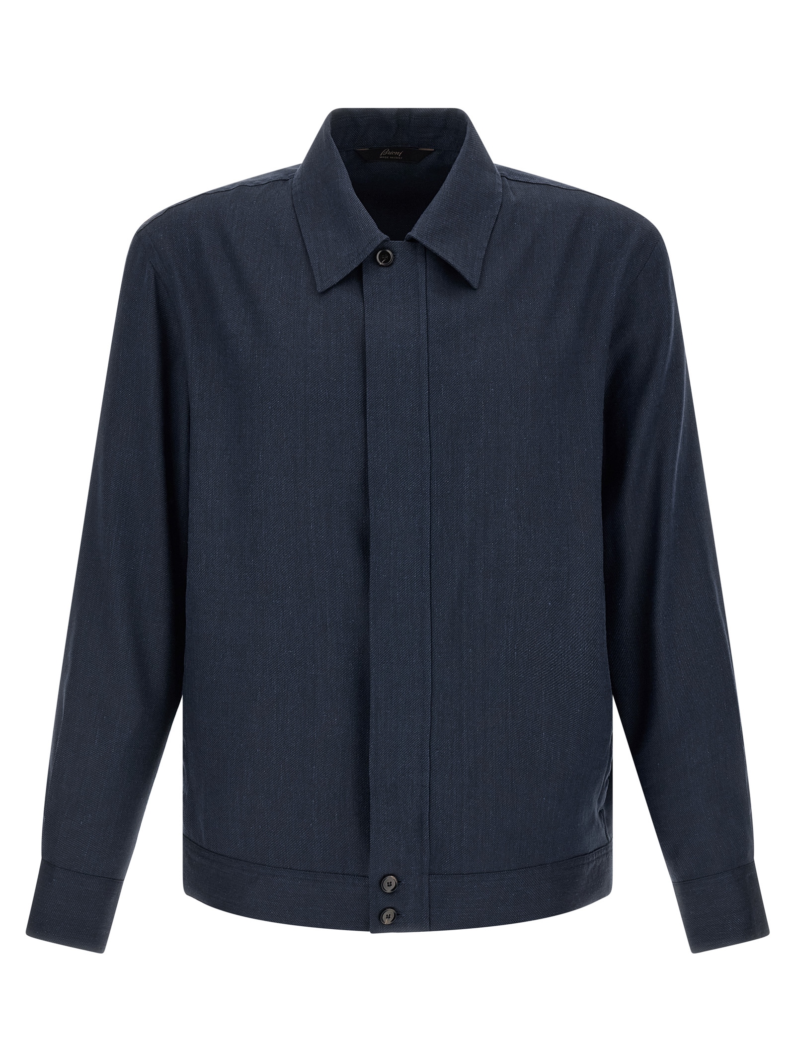 Blue Linen Full-Length Jacket