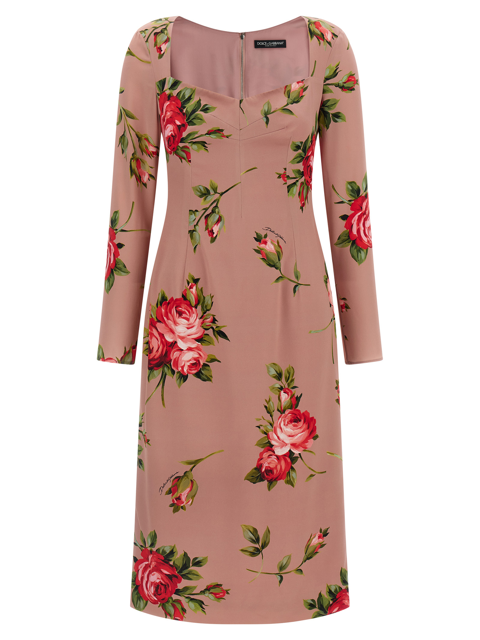 Dolce & Gabbana Multicolor Silk Midi Dress - Women