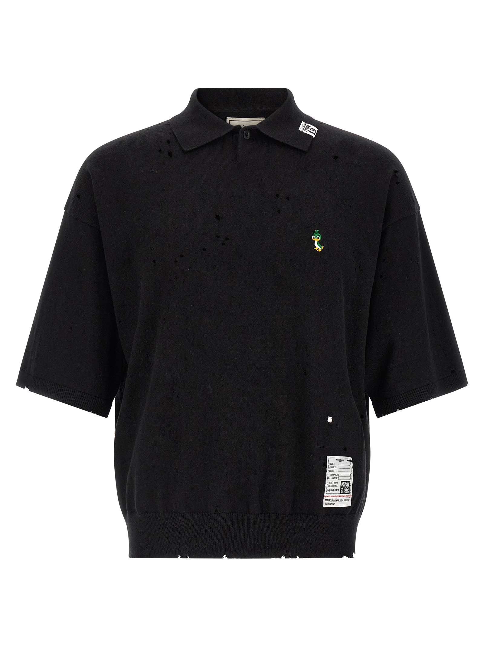 Black Cotton Polo Shirt