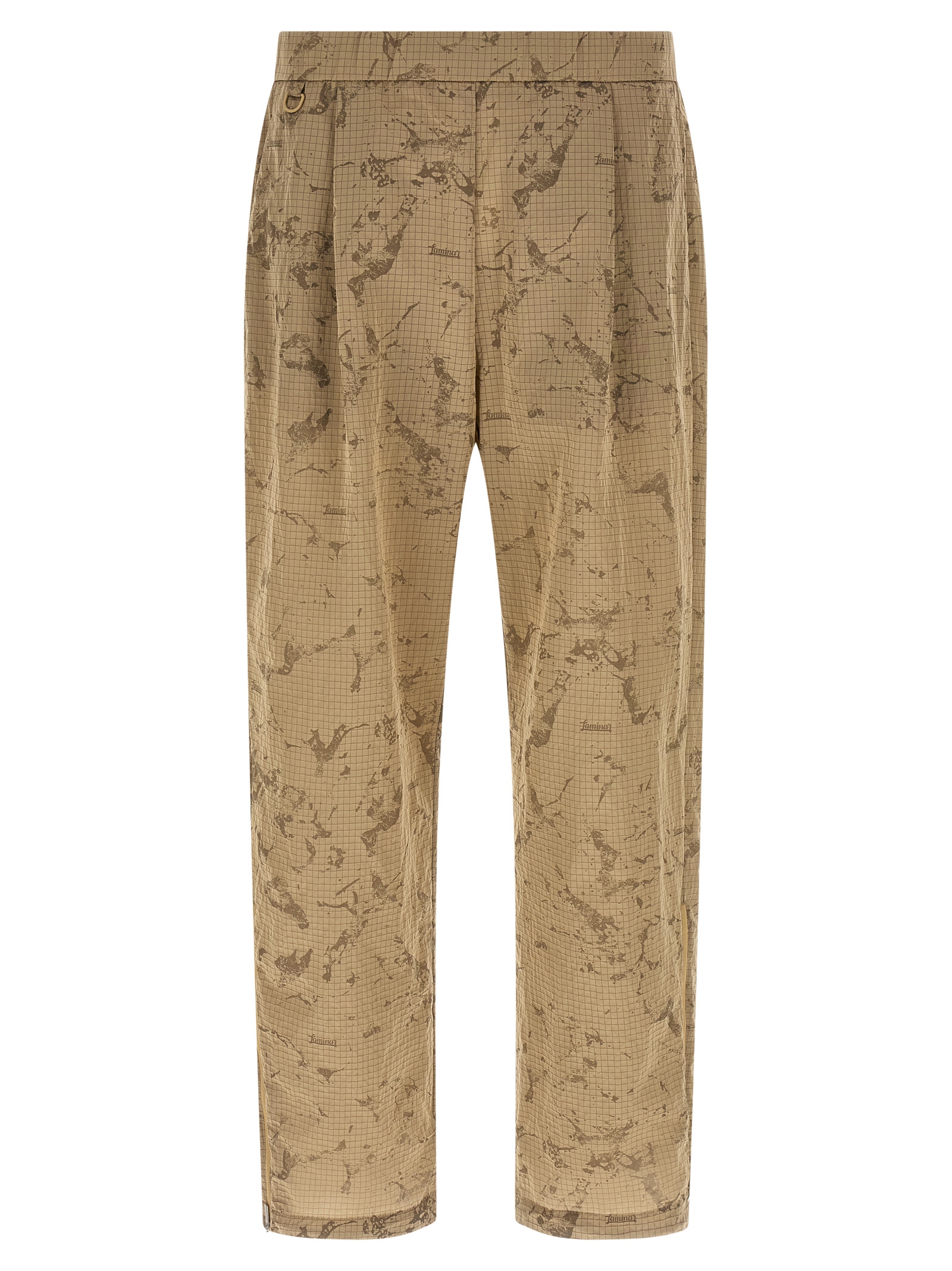 Beige Polyamide Casual Pants