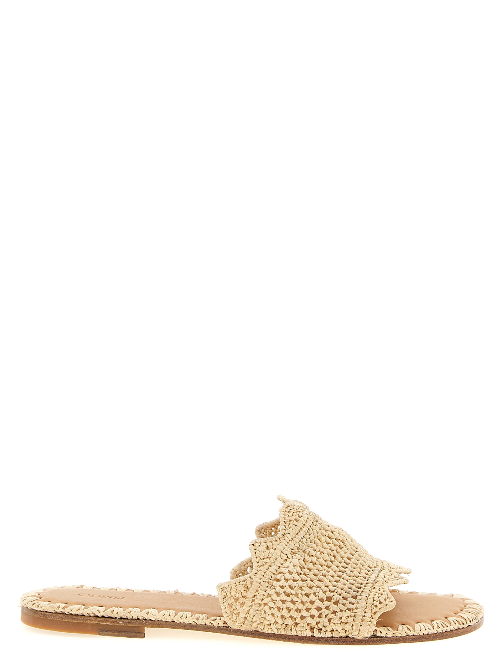 Beige Viscose Slides