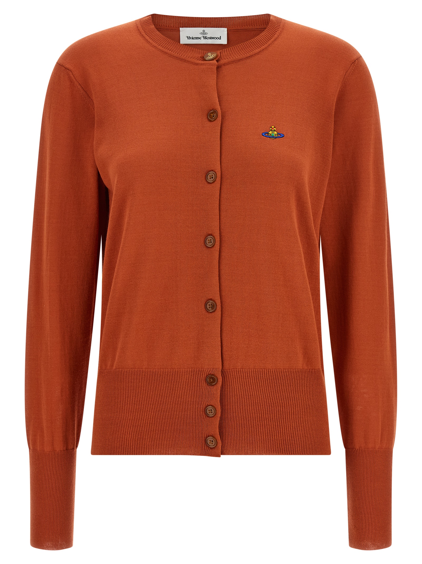 Orange Cotton Cardigan