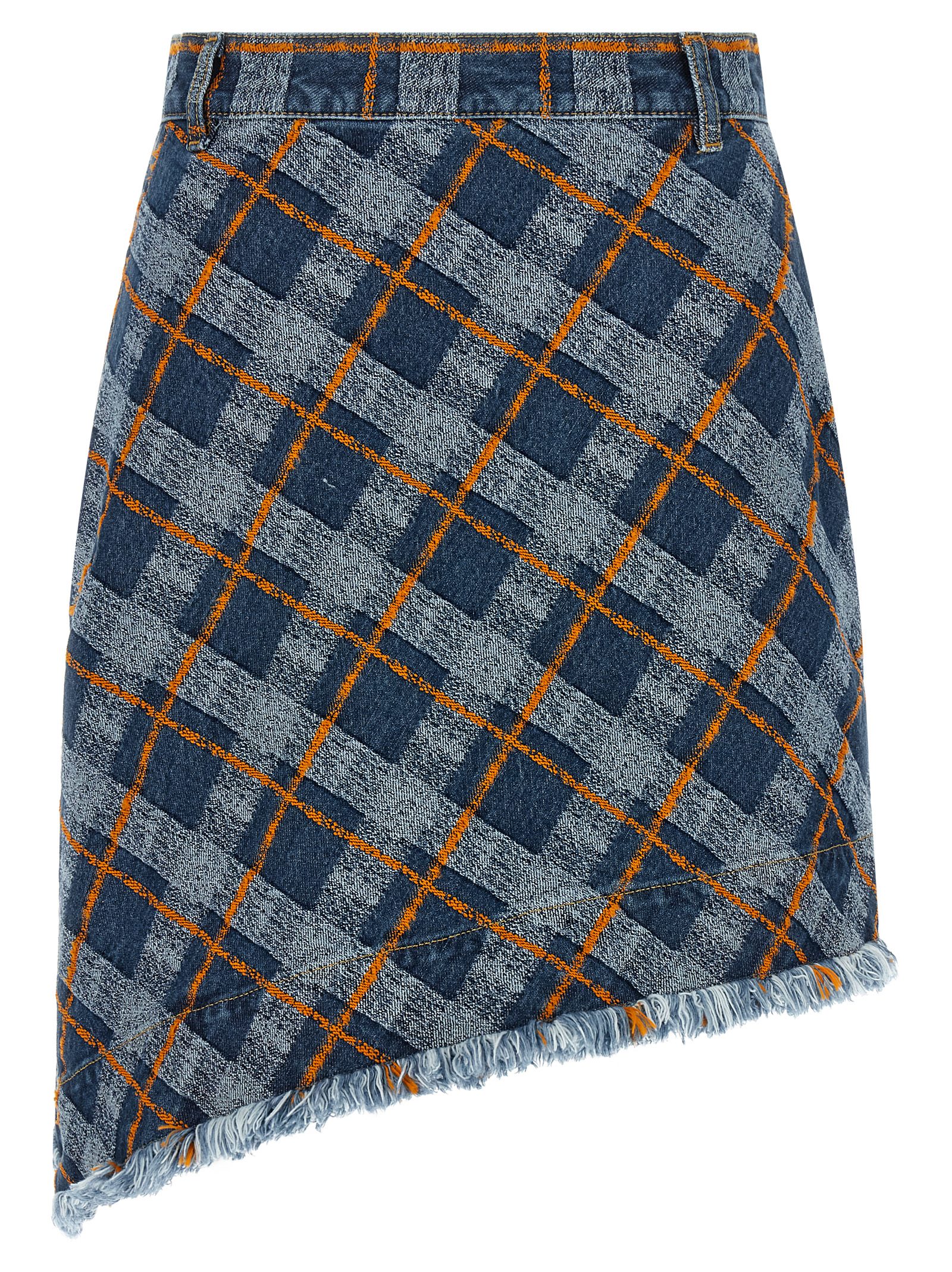 Blue Cotton Long Skirt