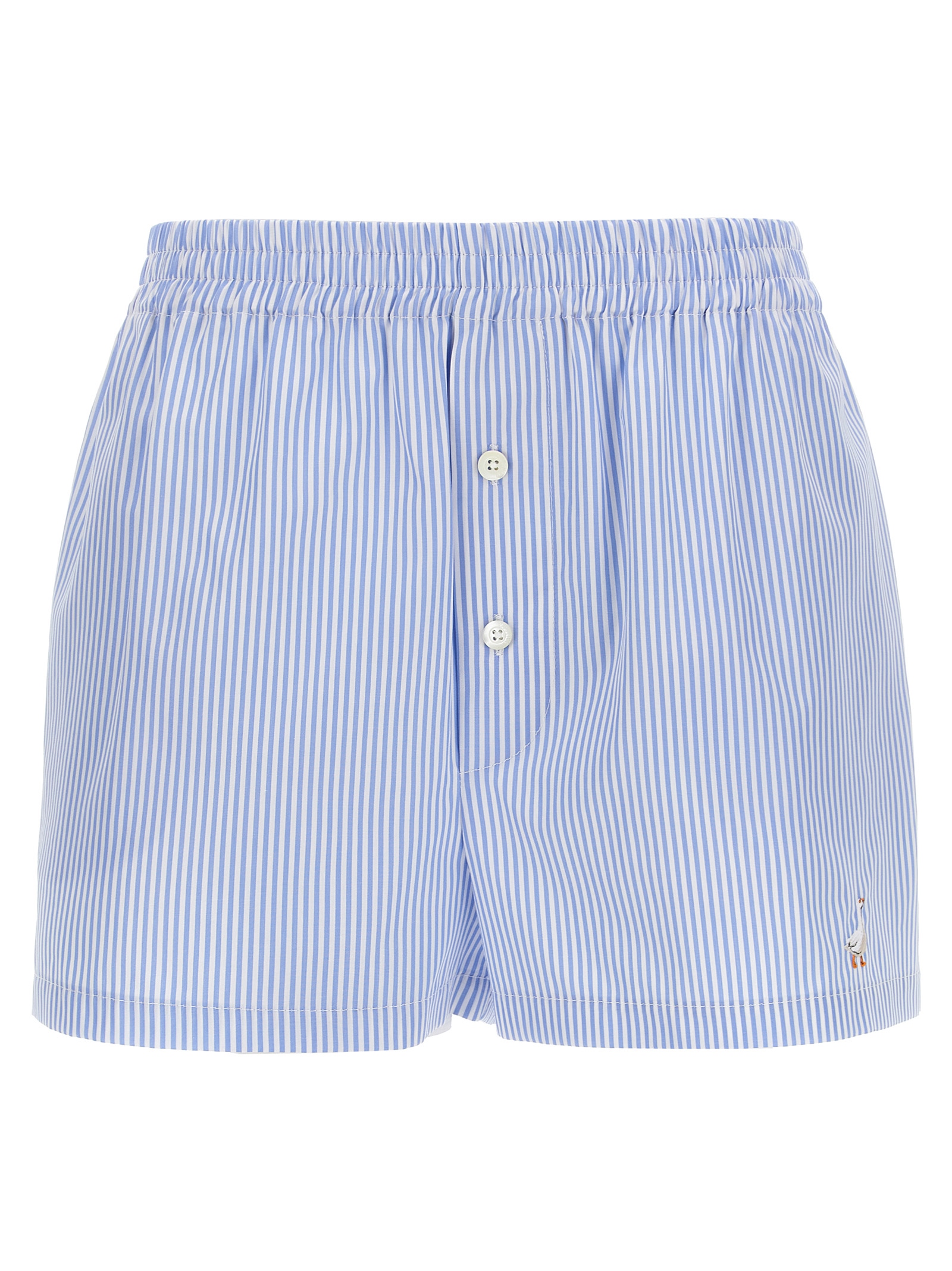 Blue Cotton Bermuda Shorts