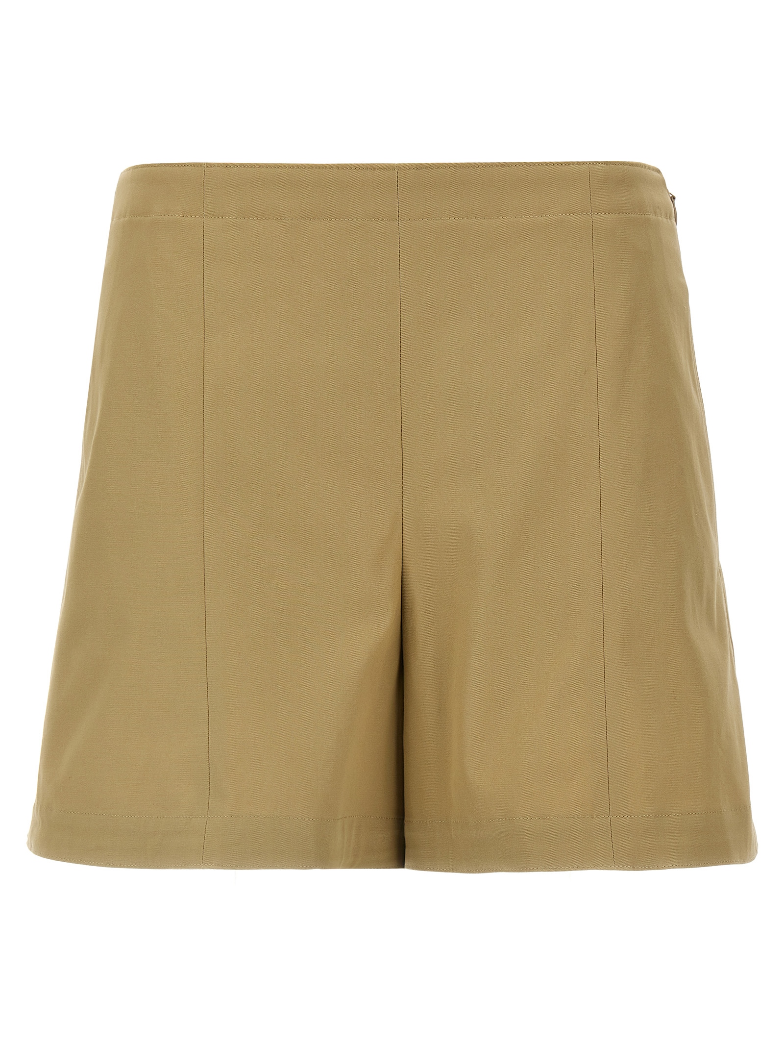 Beige Cotton Bermuda Shorts