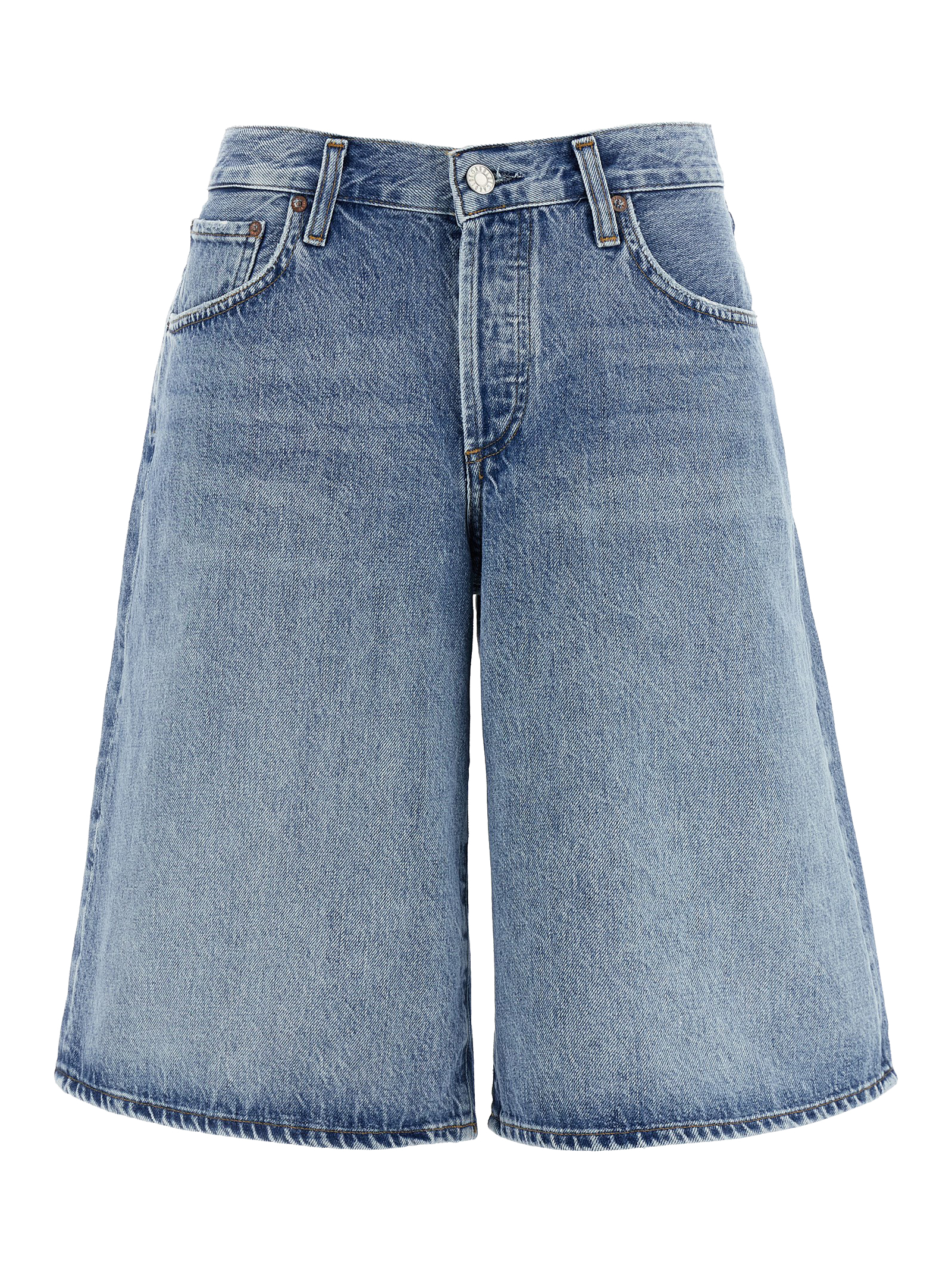 Blue Cotton Bermuda Shorts
