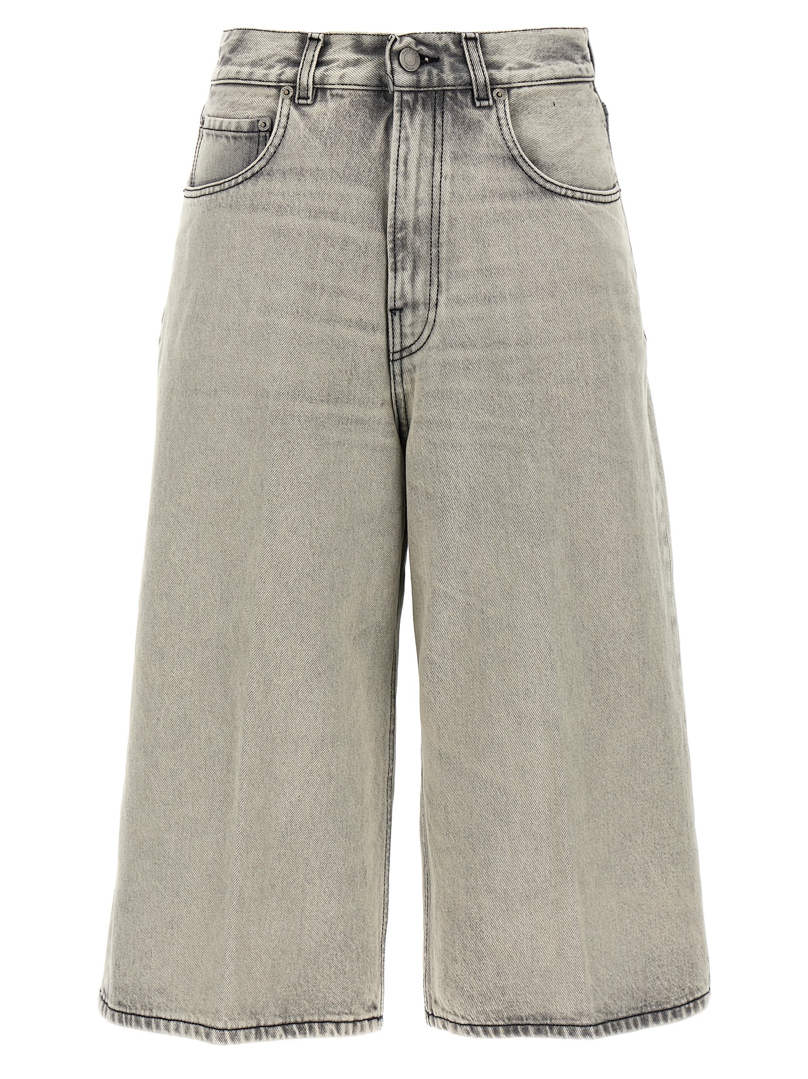 White Cotton Bermuda Shorts