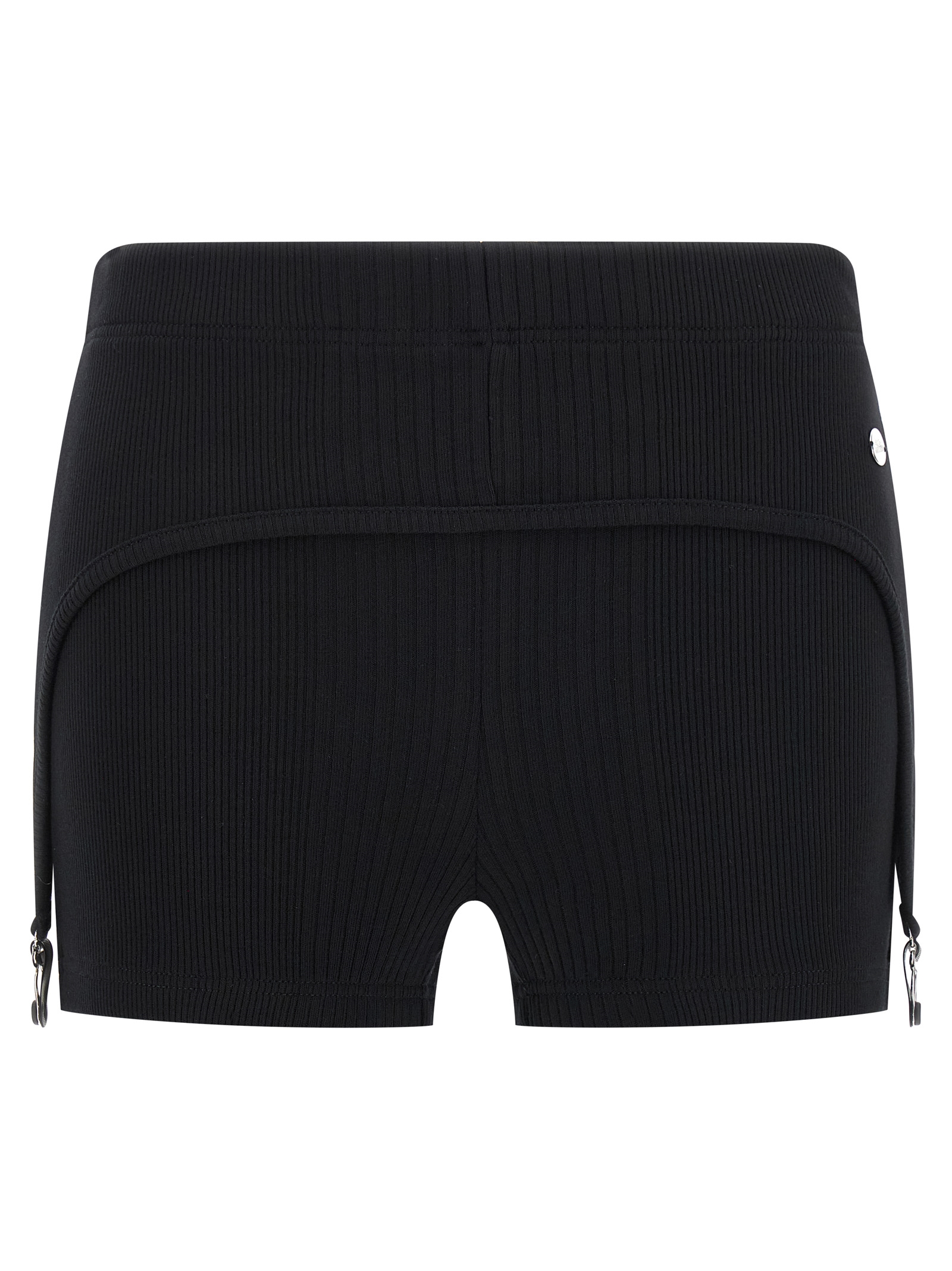 Black Cotton Bermuda Shorts