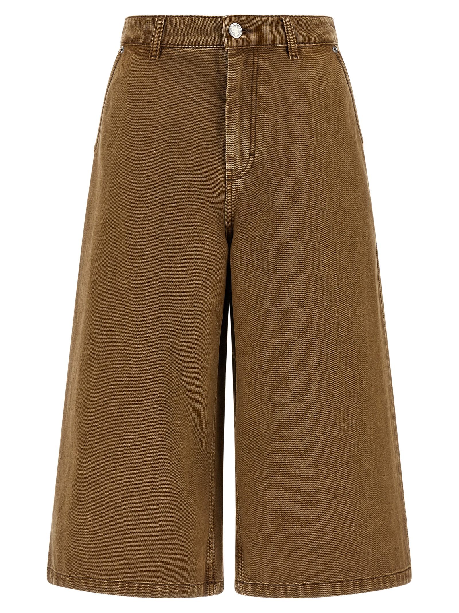 Brown Cotton Bermuda Shorts