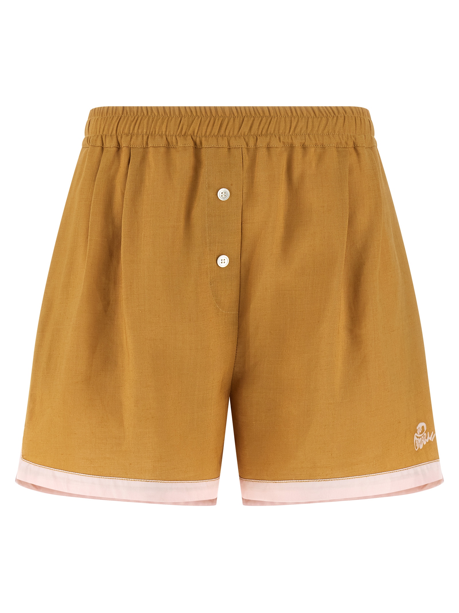 Marni Bicolor Calfskin Bermuda Women's Shorts
