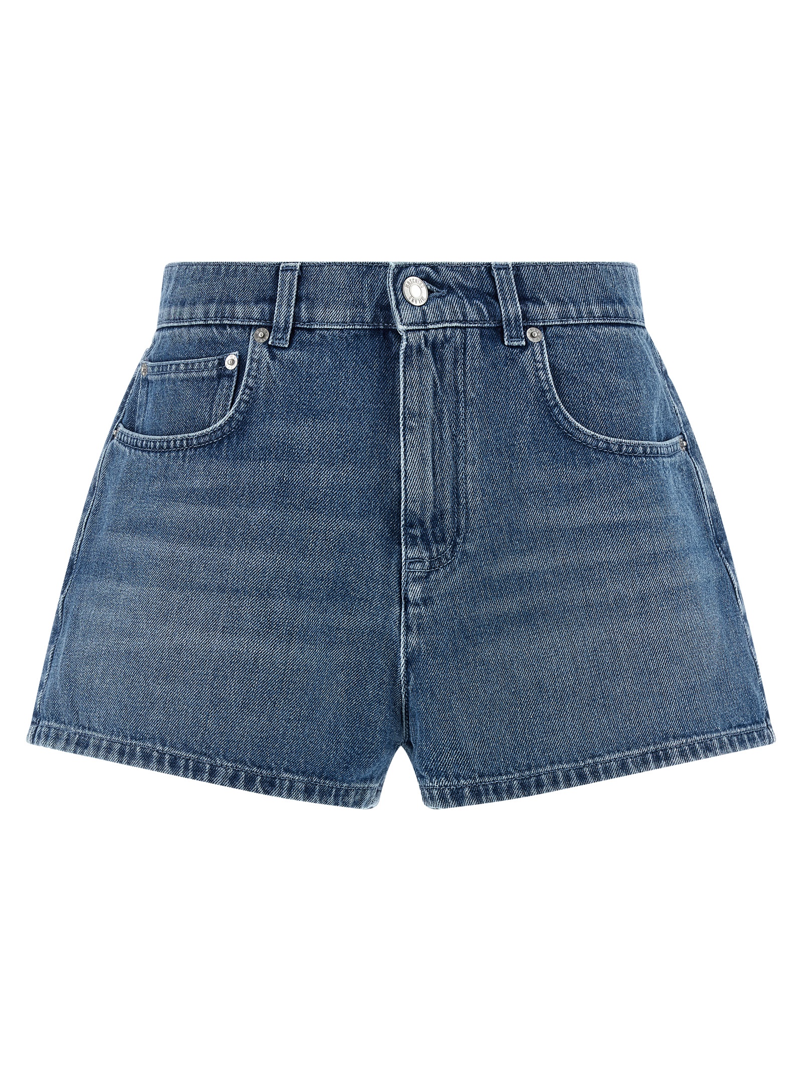 Blue Cotton Bermuda Shorts
