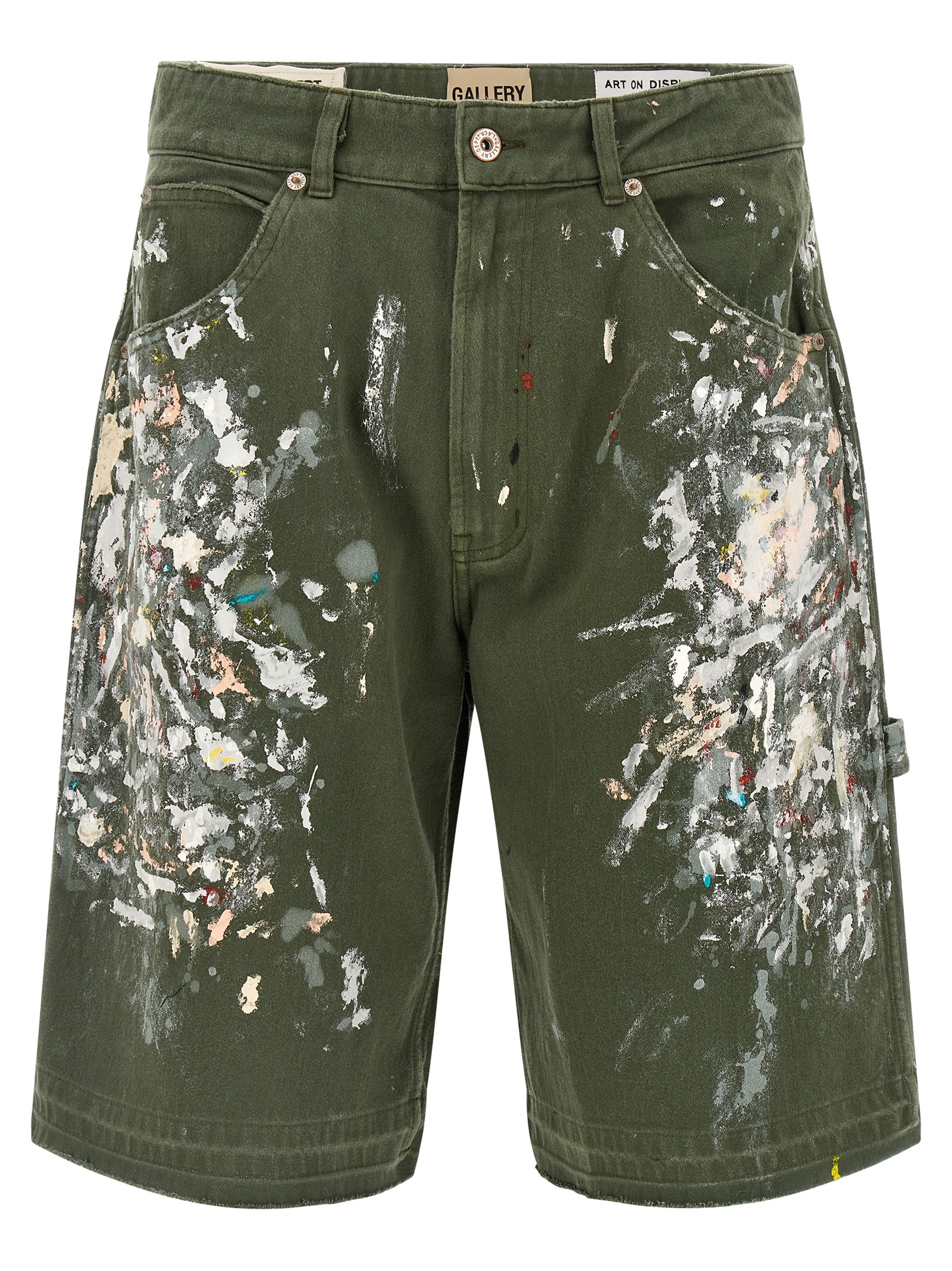 Bicolor Cotton Bermuda Shorts