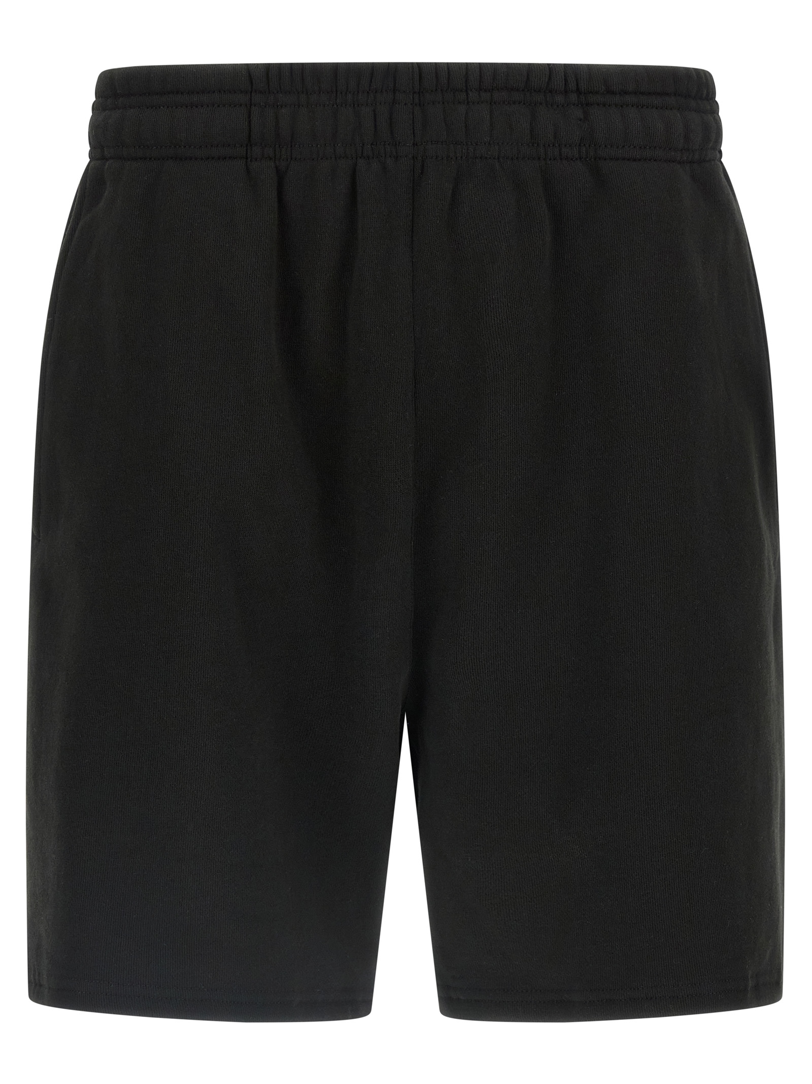 Black Cotton Bermuda Shorts