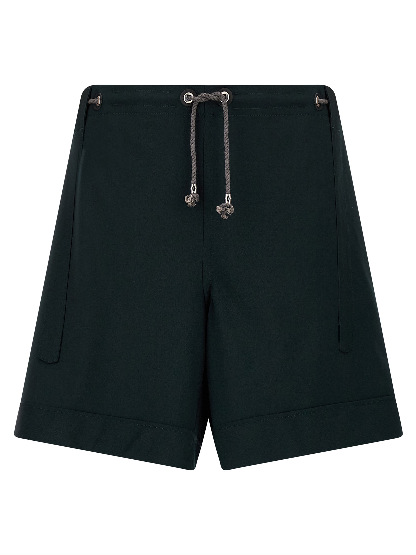 Bicolor Virgin Wool Bermuda Shorts