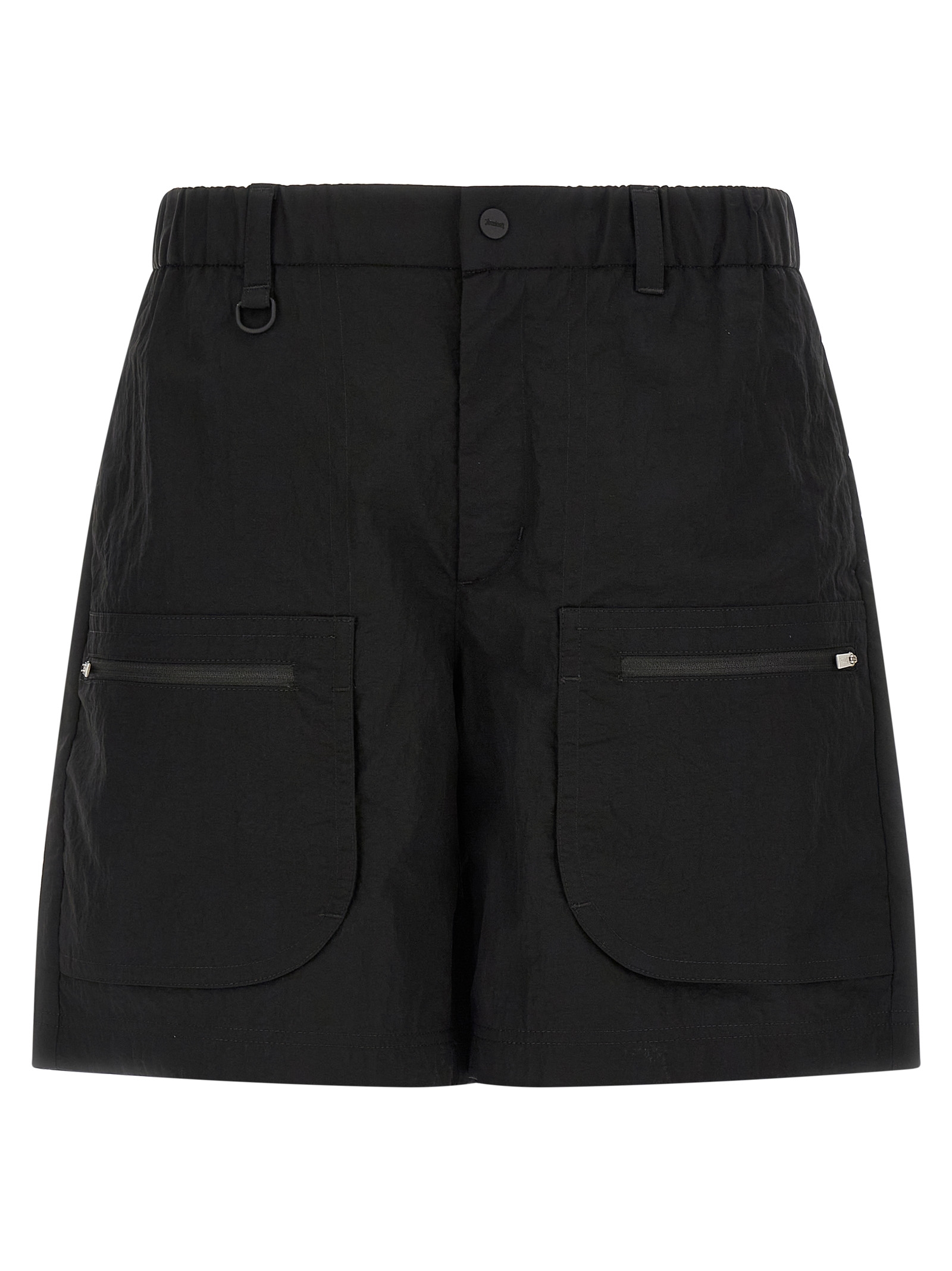Black Polyamide Bermuda Shorts
