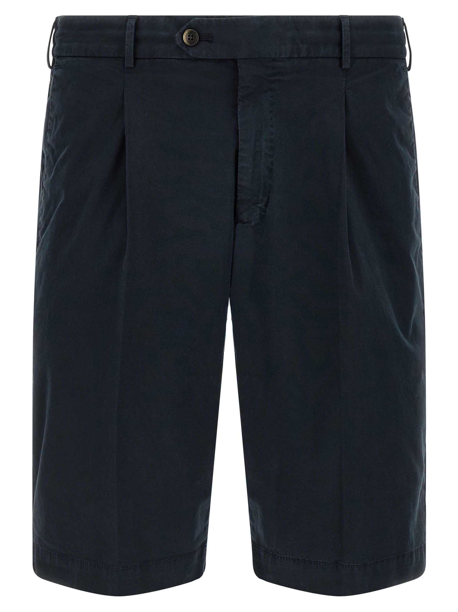 Blue Cotton Bermuda Shorts