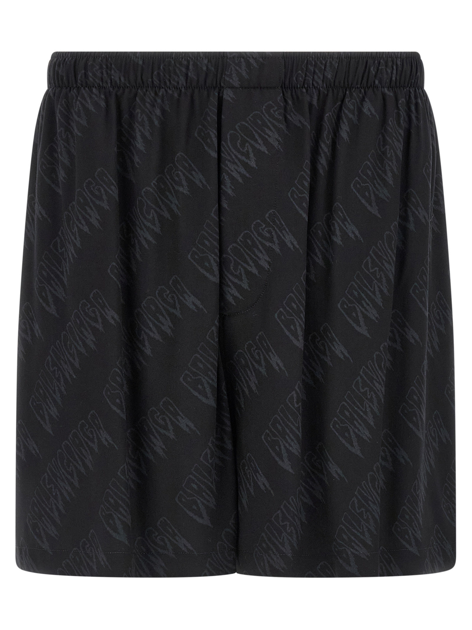 Black Viscose Bermuda Shorts