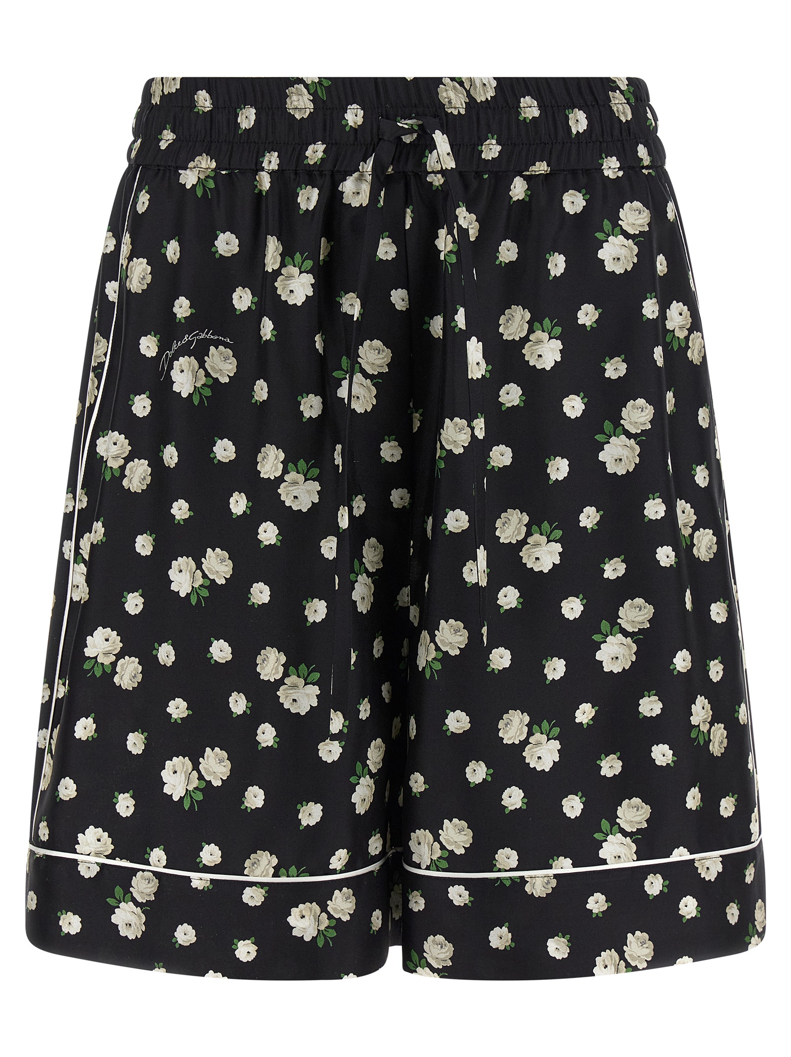 Black Silk Bermuda Shorts