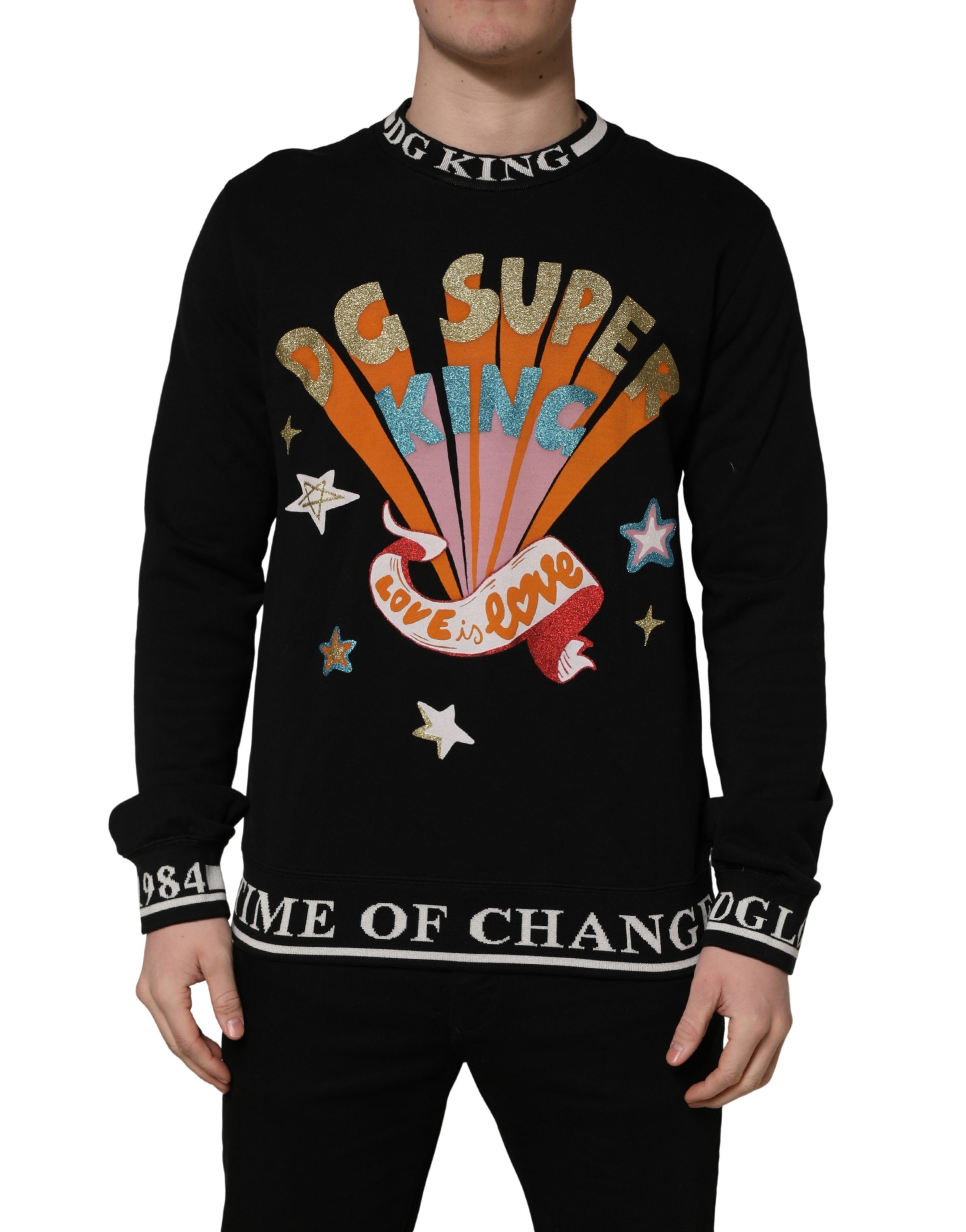 Black Super King Crew Neck Sweatshirt Sweater