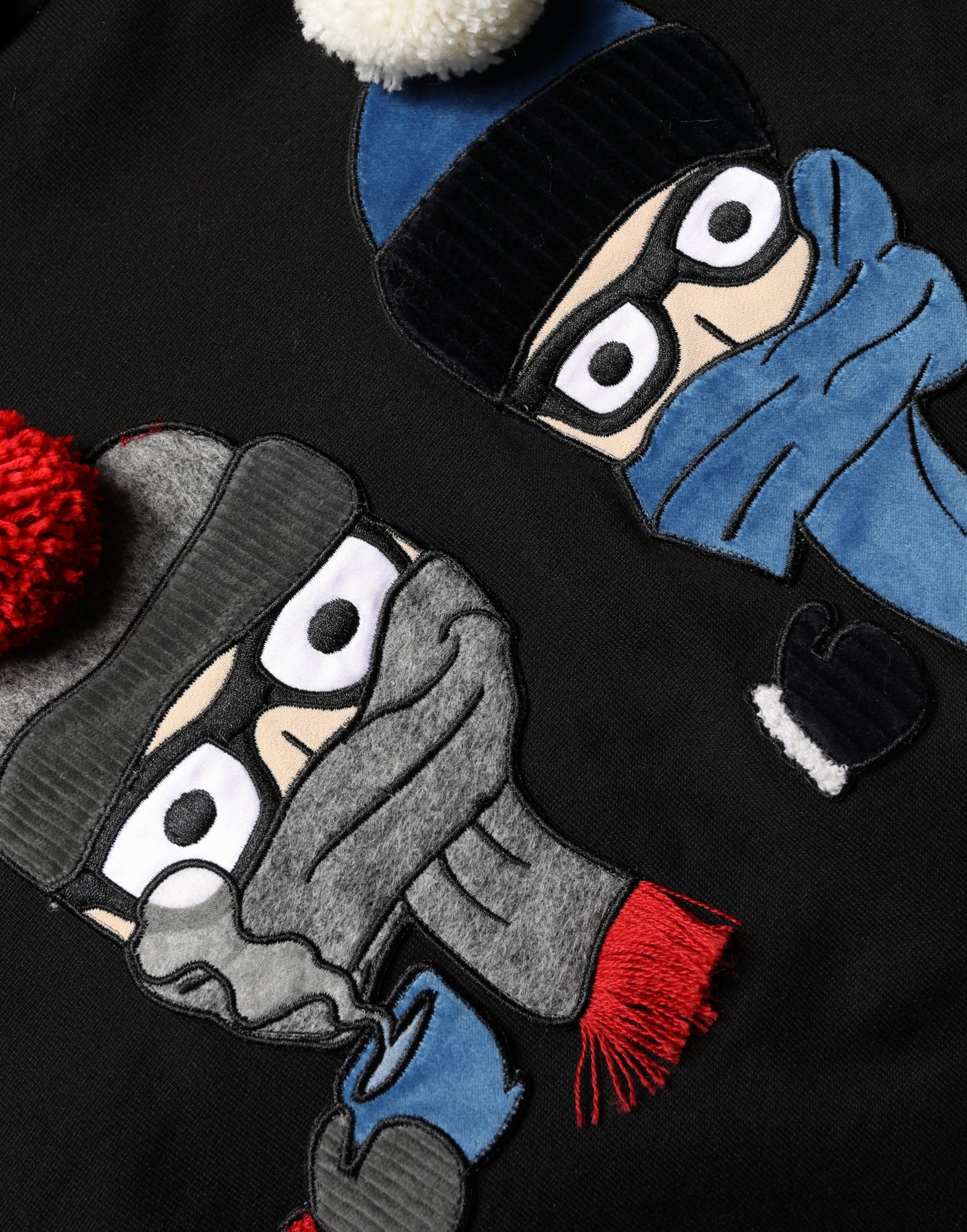 Dolce & Gabbana #dgfamily Black Cotton Hooded Men Sweatshirt Men's Sweater