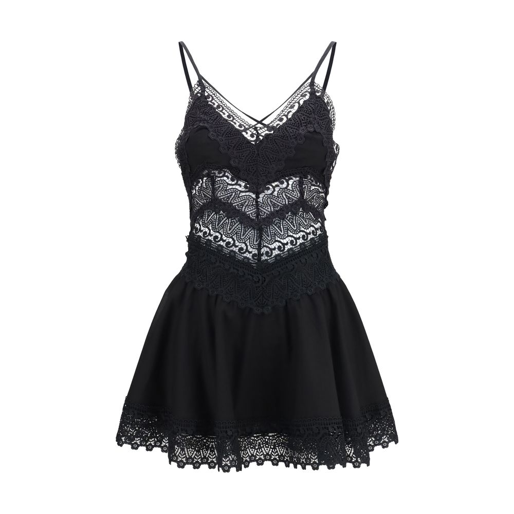 Black Cotton Casual Dress