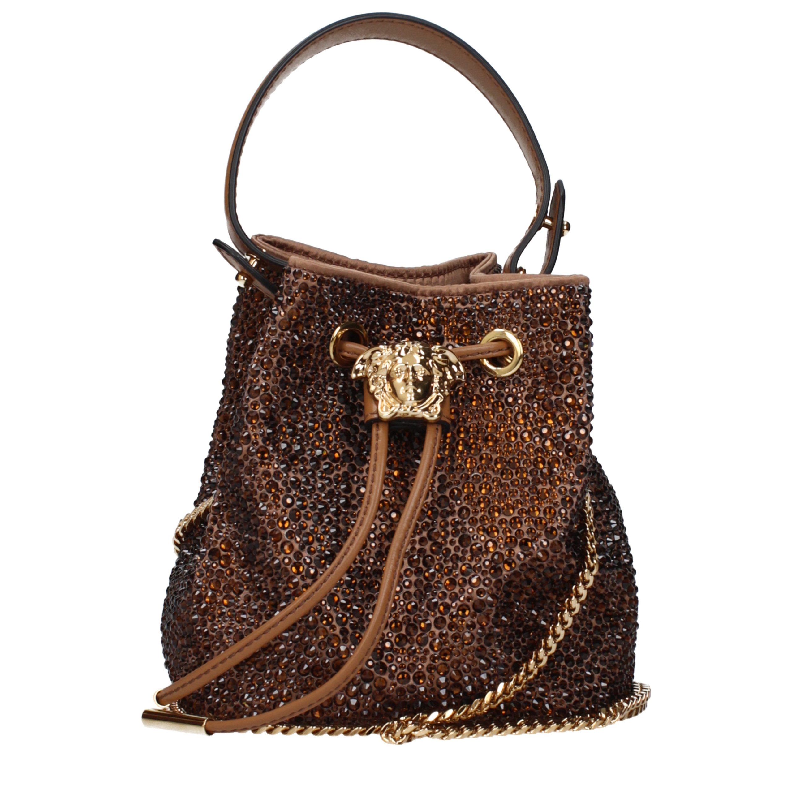 Versace Brown Satin Handbag Bag - Women