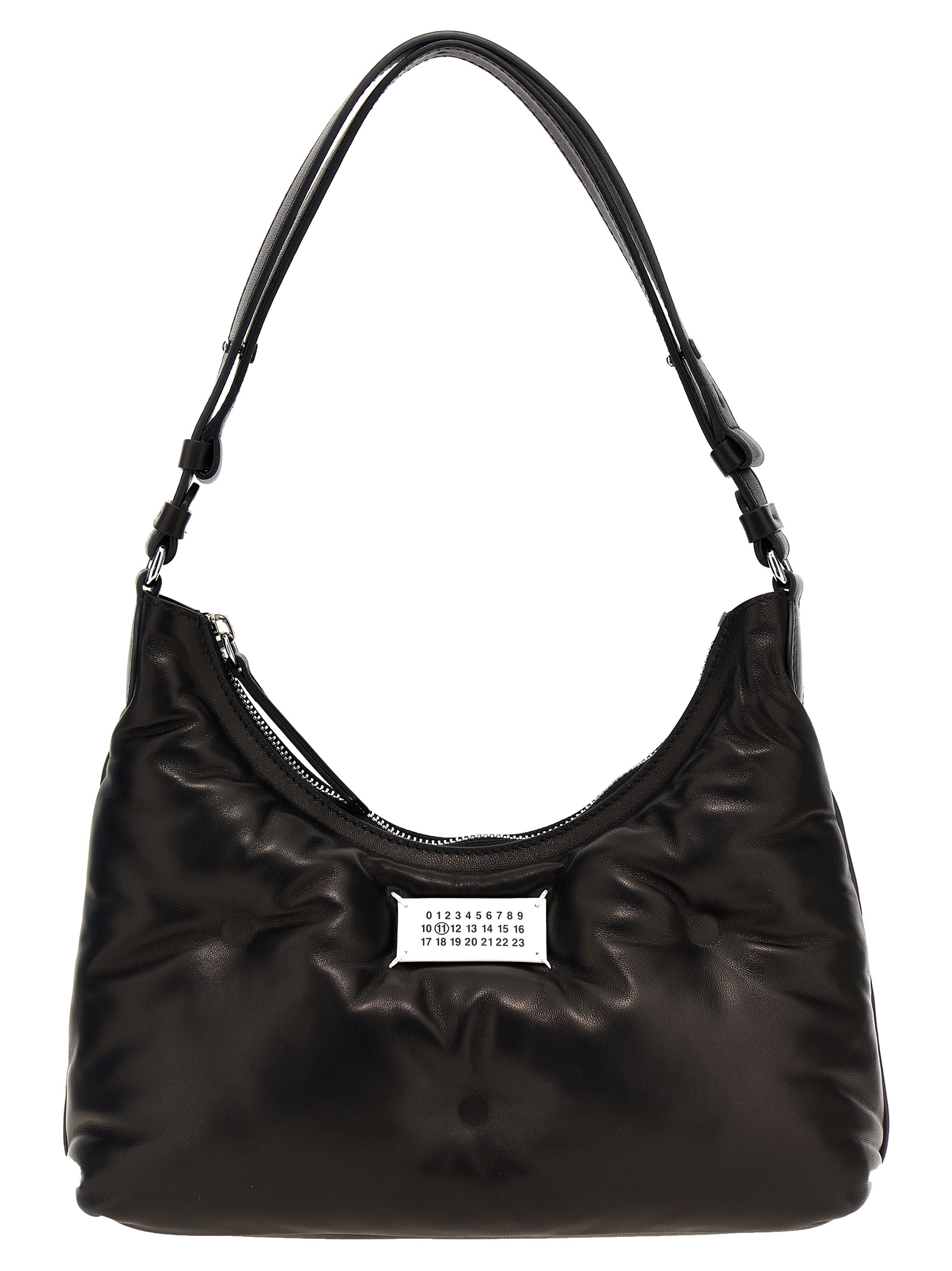 Black Lamb Leather Shoulder Bag