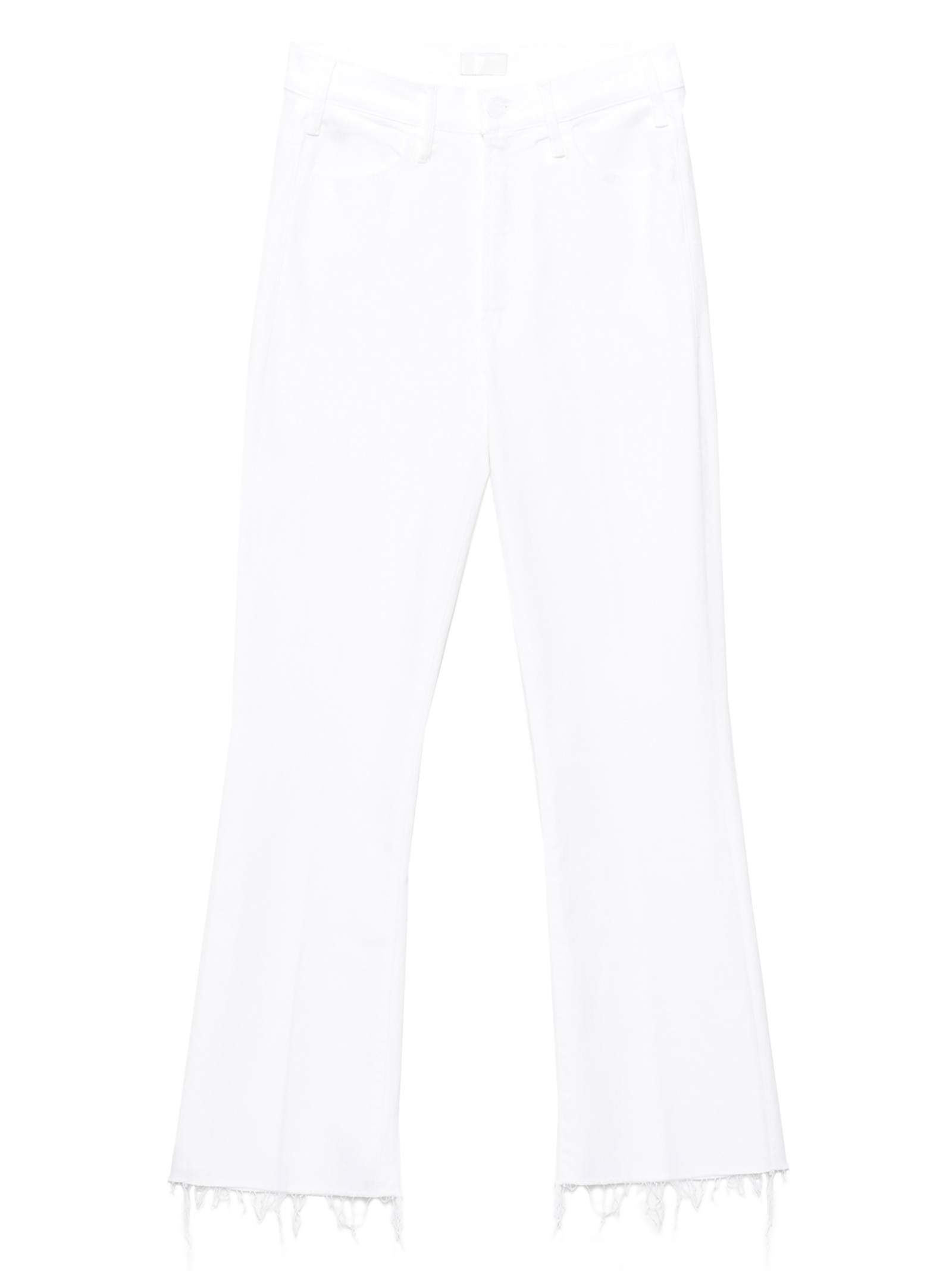 White Cotton Flared Jeans