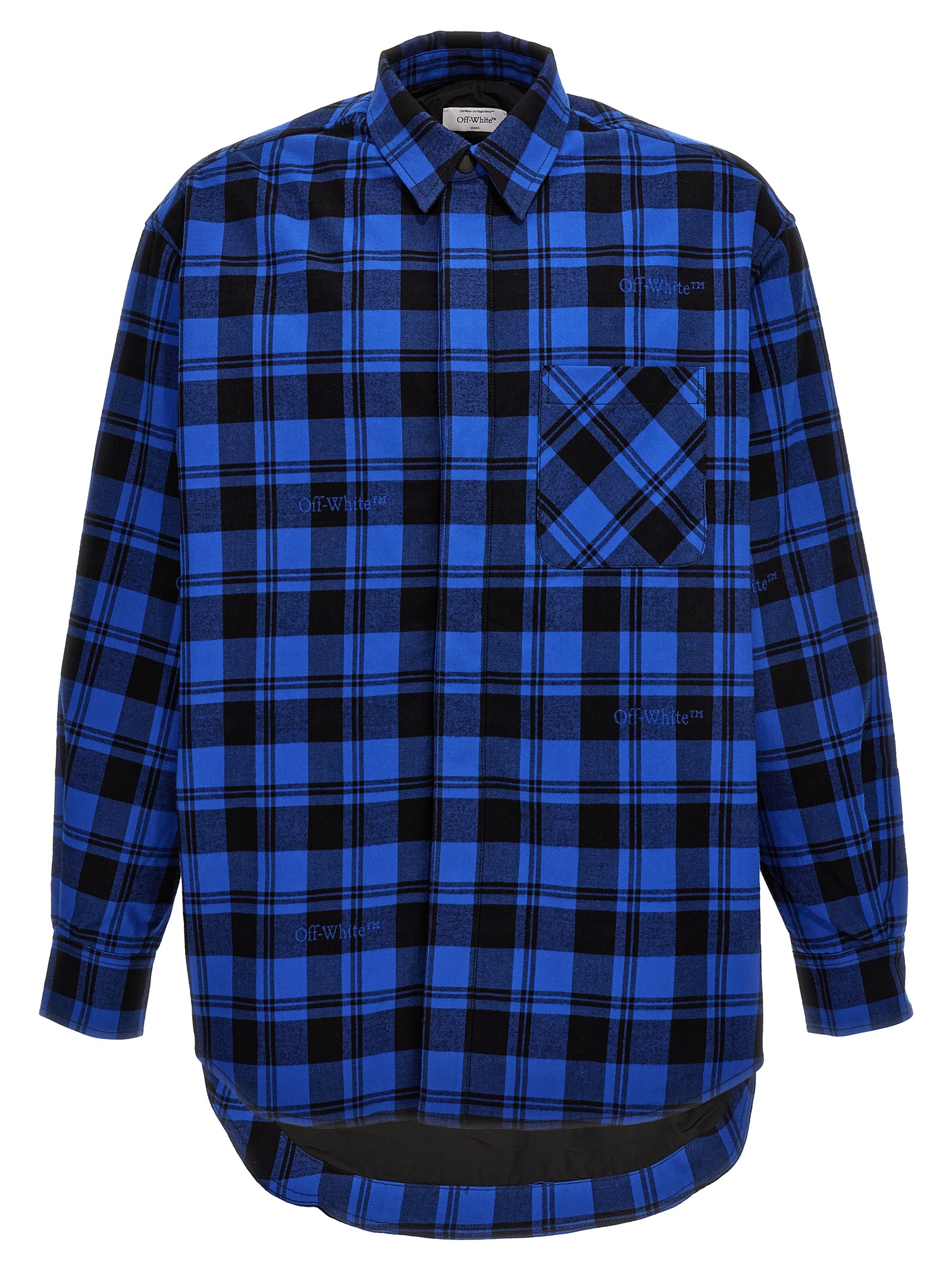 Blue Cotton Pattern Shirt