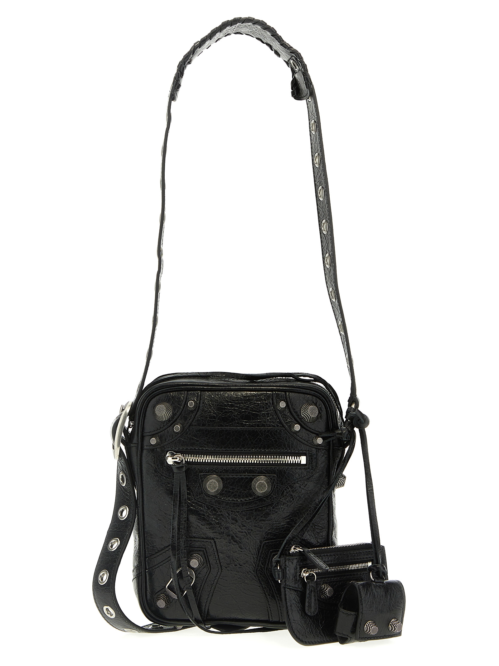 Balenciaga Black Lamb Leather Crossbody Bag - Men