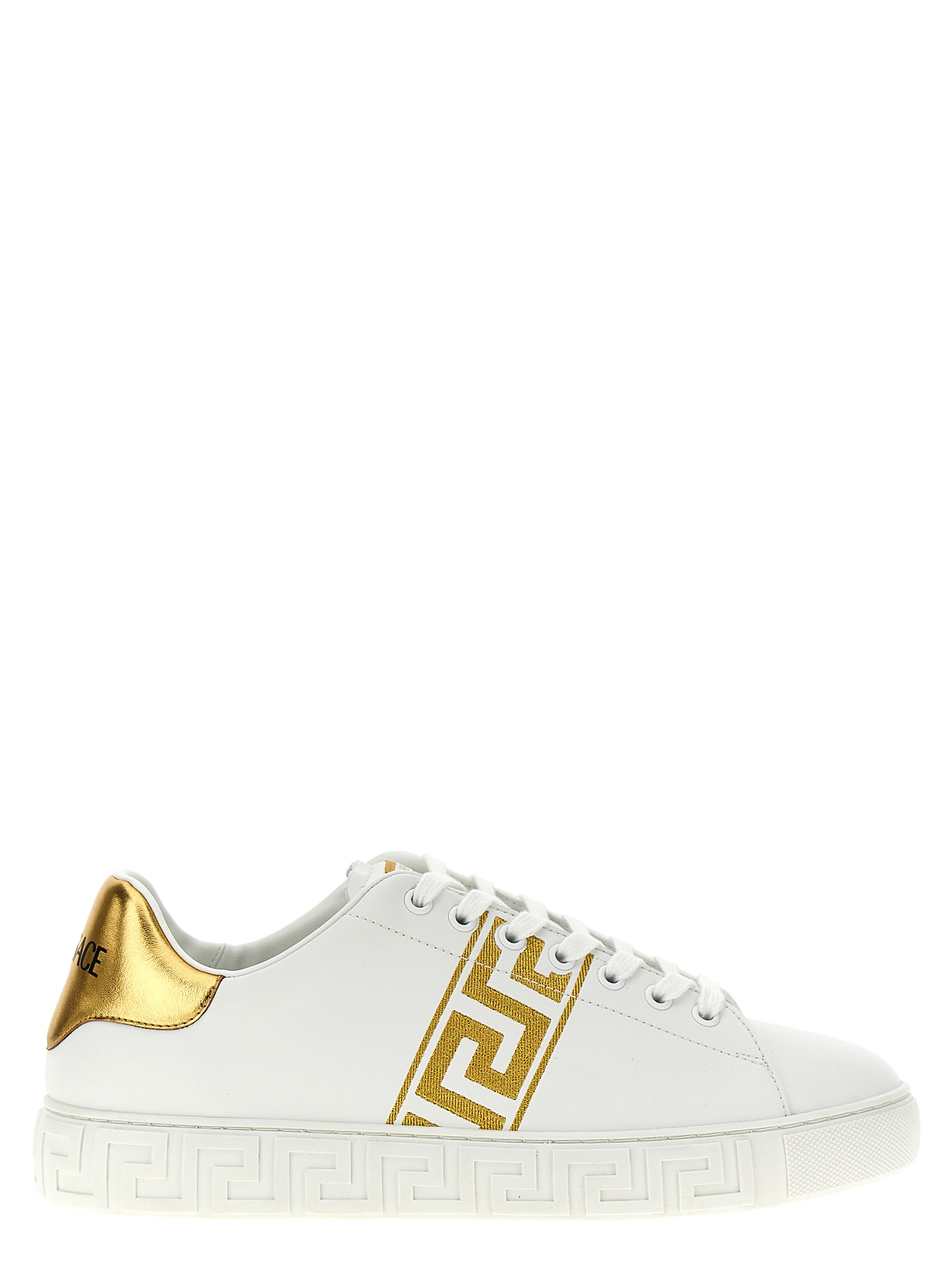 Versace Gold Polyamide Low Top Men's Sneakers