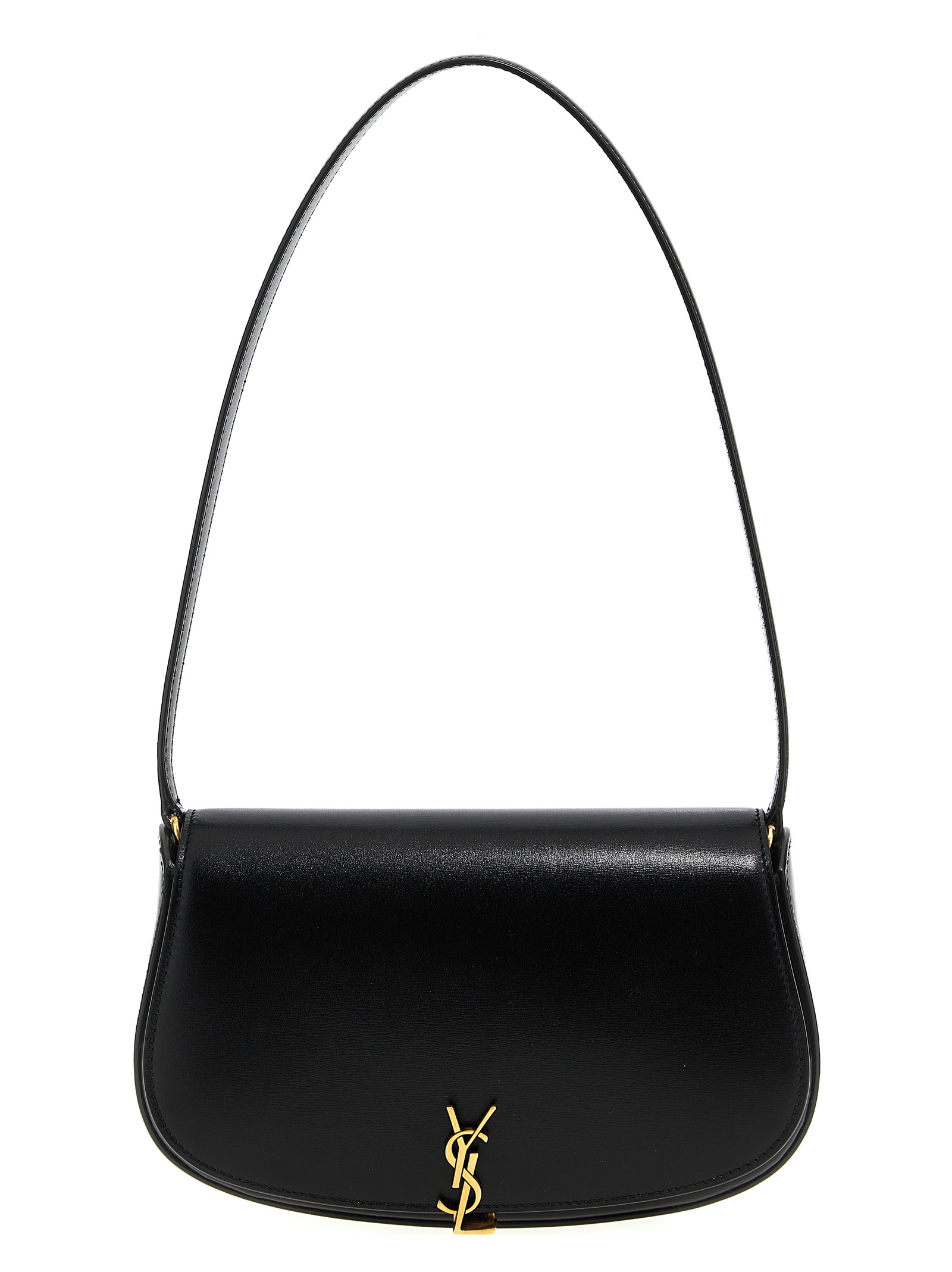 Black Calfskin Shoulder Bag