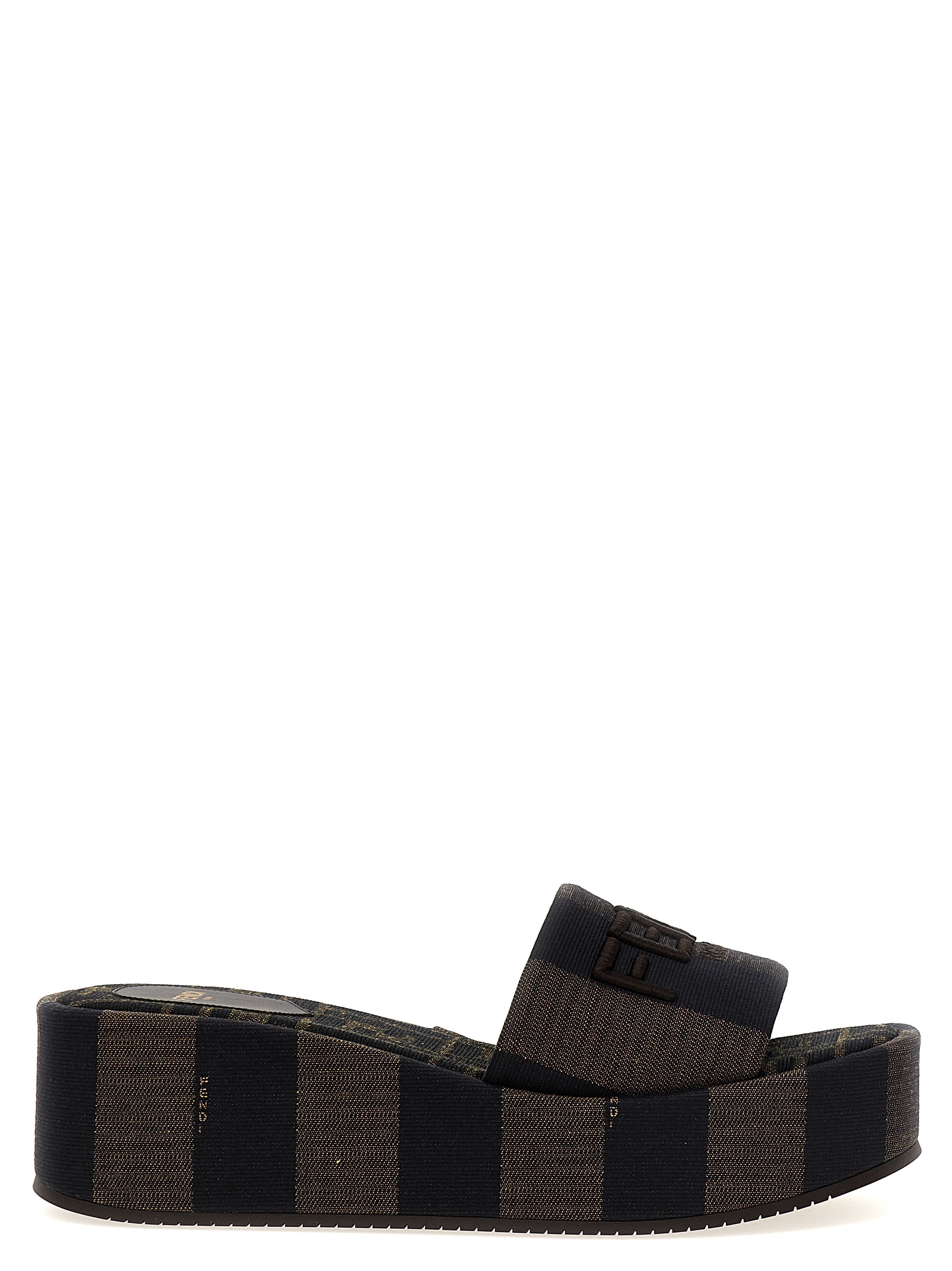 Brown Cotton Slides