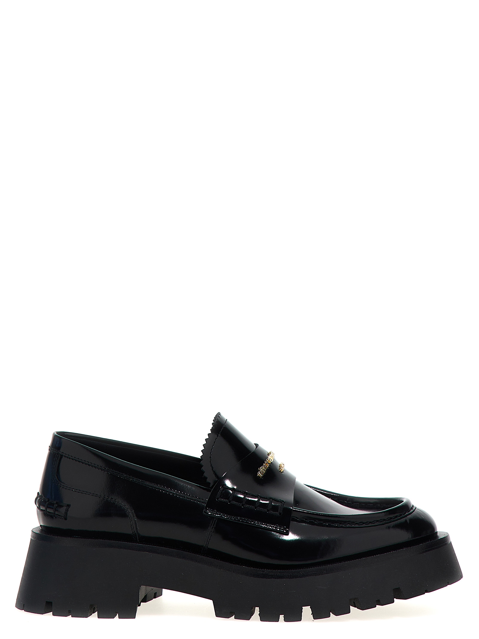 Black Cowhide Slip-On Loafers