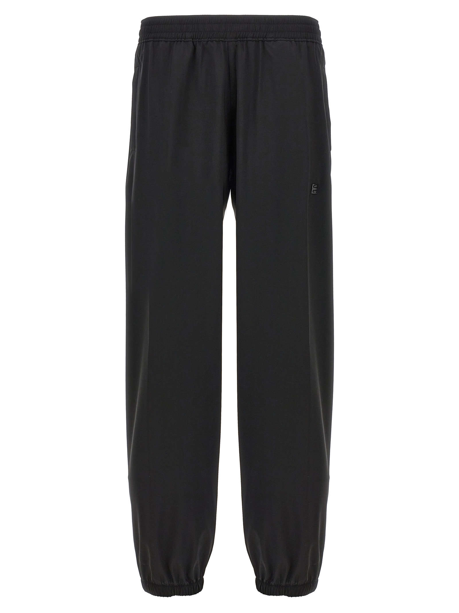 Black Virgin Wool Casual Pants