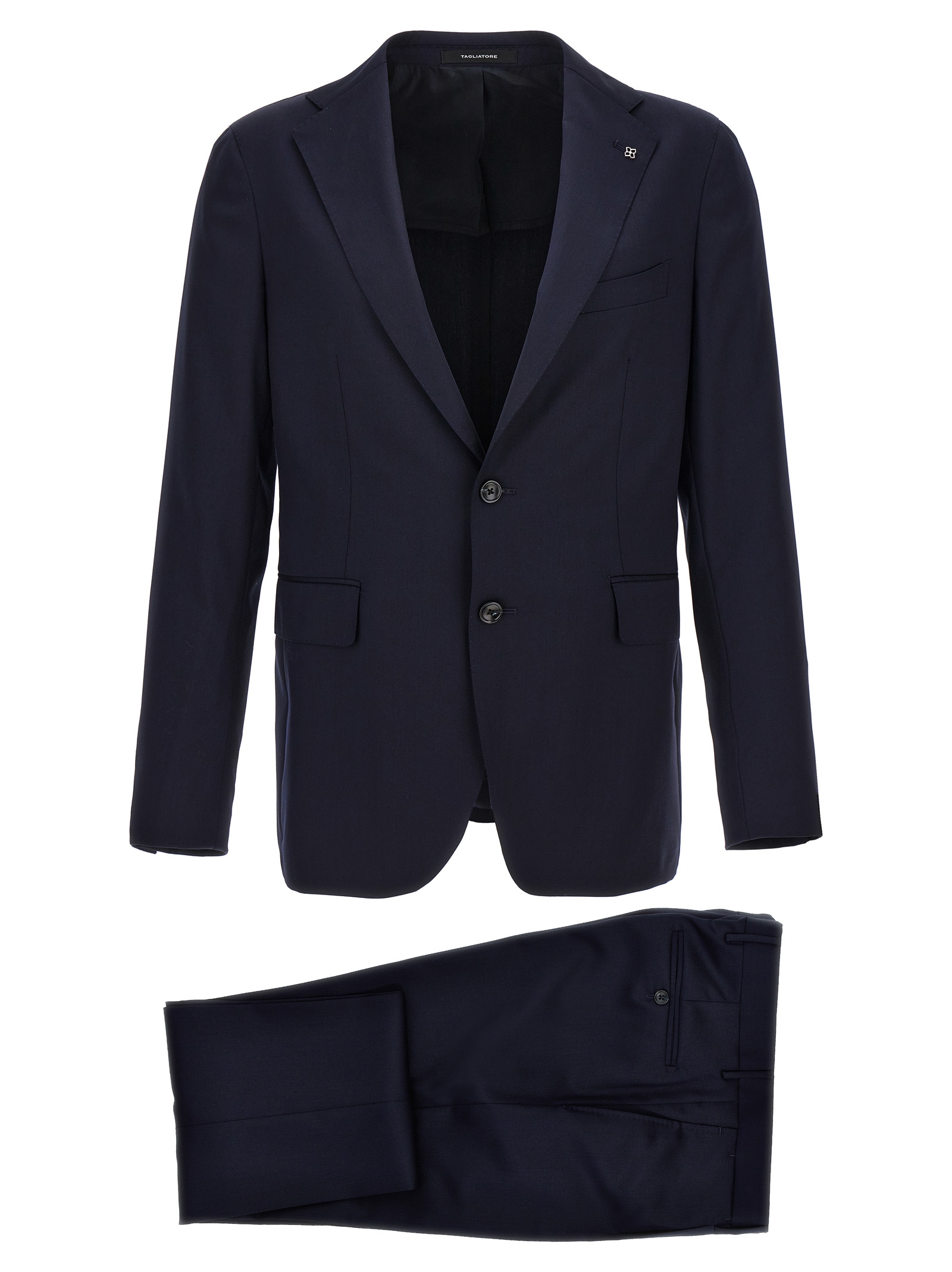 Blue Virgin Wool Two-Piece Suit