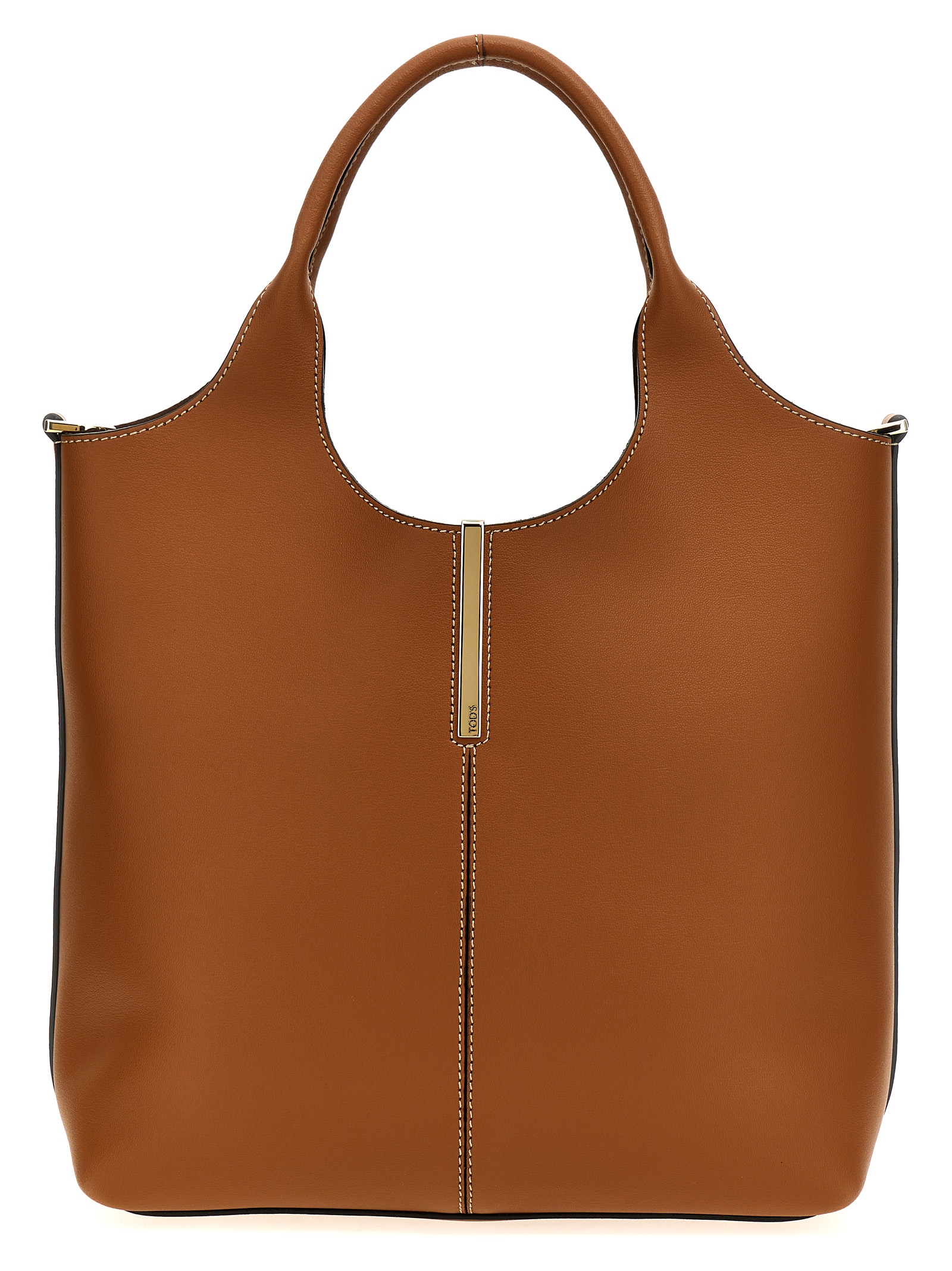 Tod's Brown Calfskin Tote Bag - Women